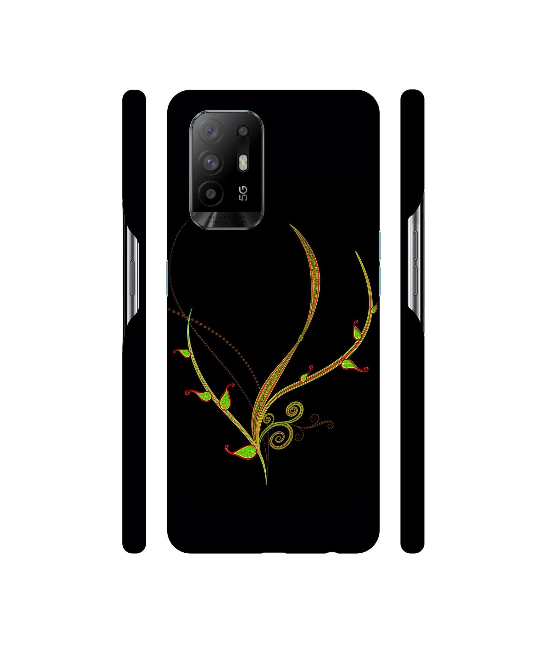 Yellow Pattern Designer Hard Back Cover for Oppo A94 5G