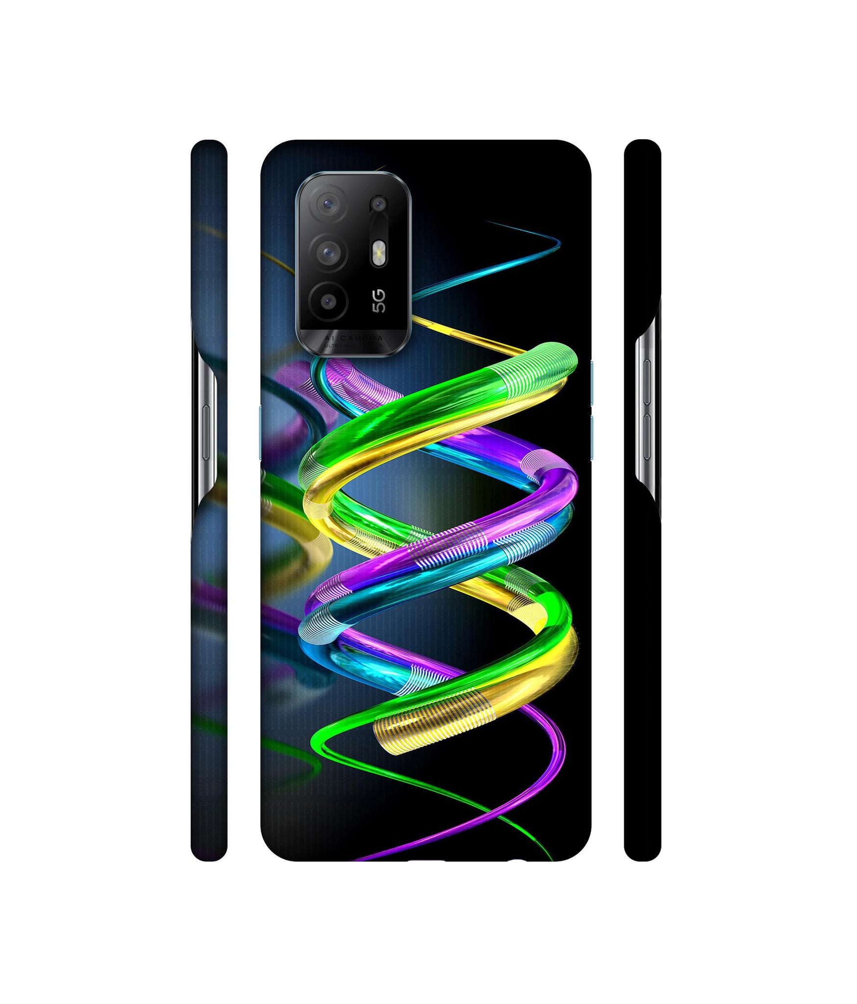 3D Spiral Designer Hard Back Cover for Oppo A94 5G
