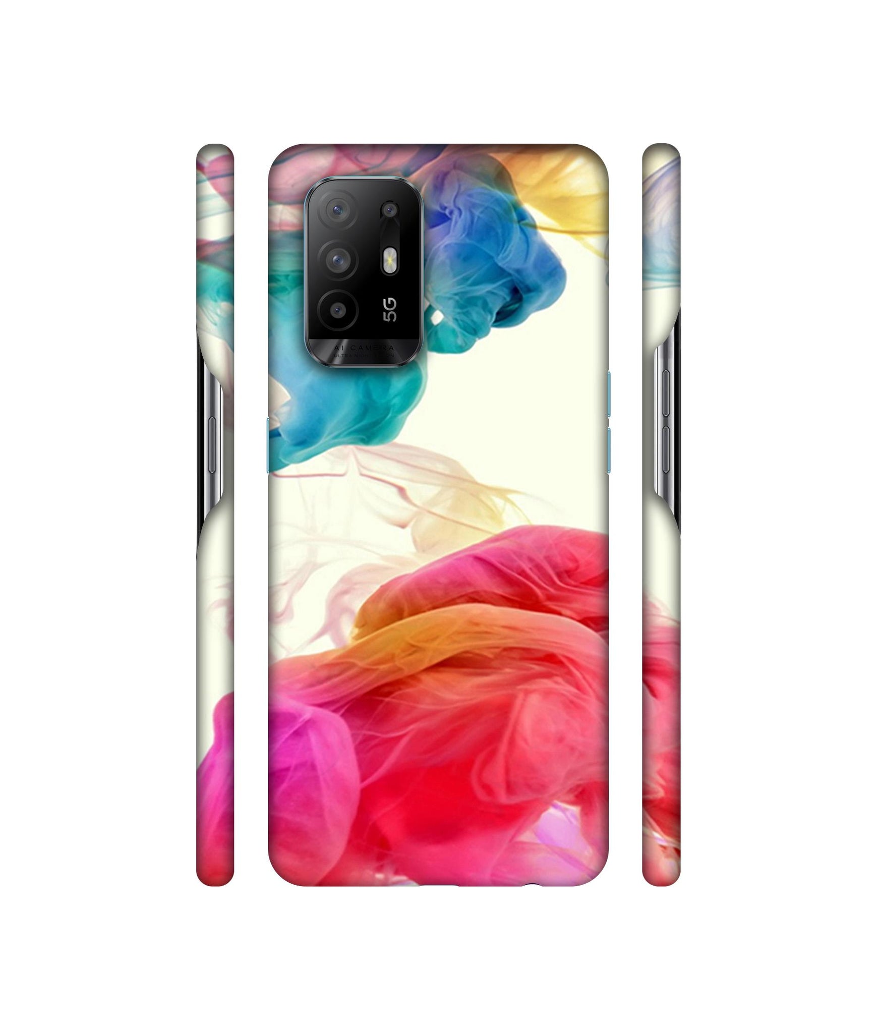 Colored Smoke Designer Hard Back Cover for Oppo A94 5G