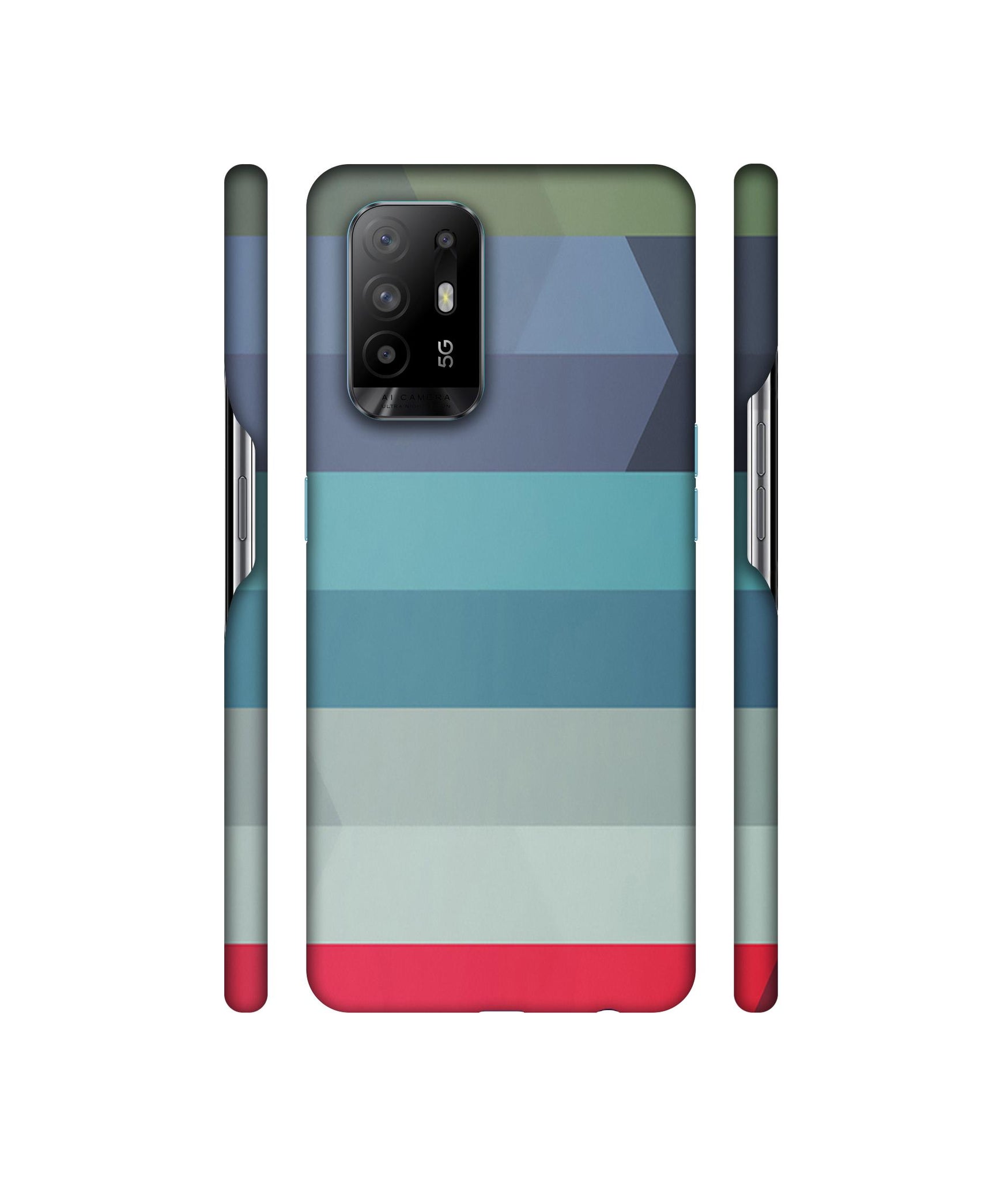 Colorful Lines Designer Hard Back Cover for Oppo A94 5G