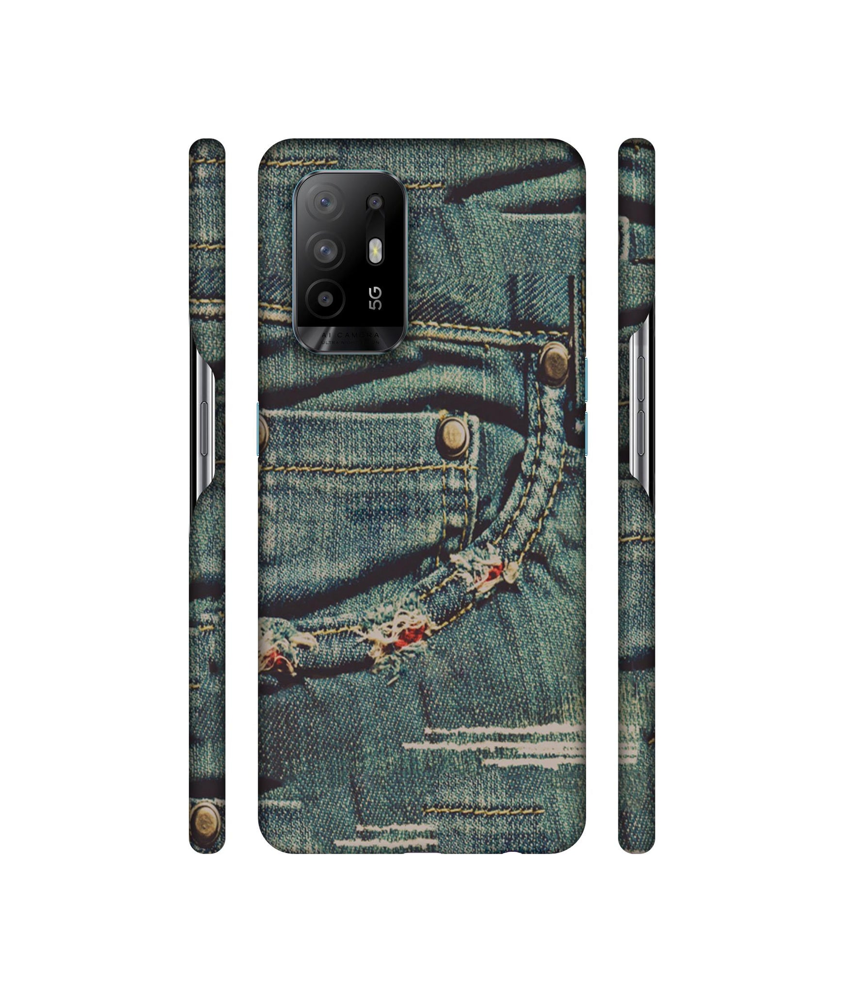 Jeans Designer Hard Back Cover for Oppo A94 5G
