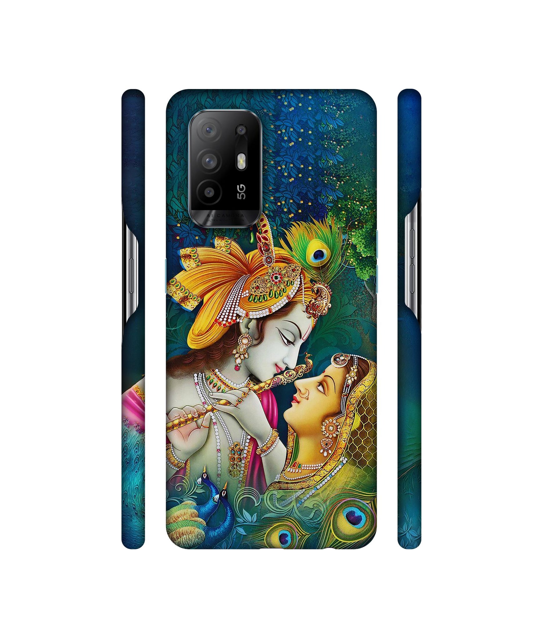 Radha Kishan Love Designer Hard Back Cover for Oppo A94 5G