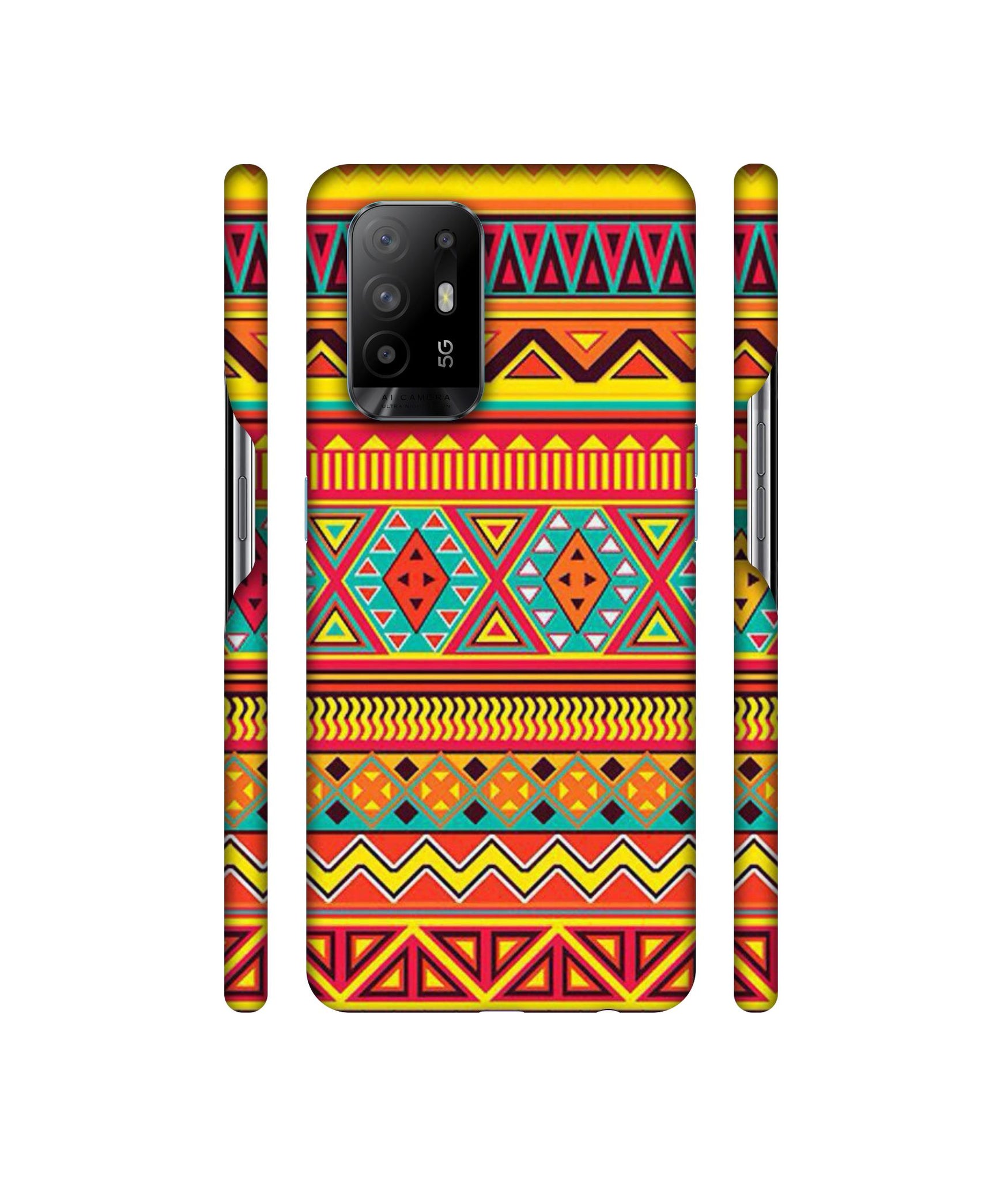 Artistic Rangoli Designer Hard Back Cover for Oppo A94 5G