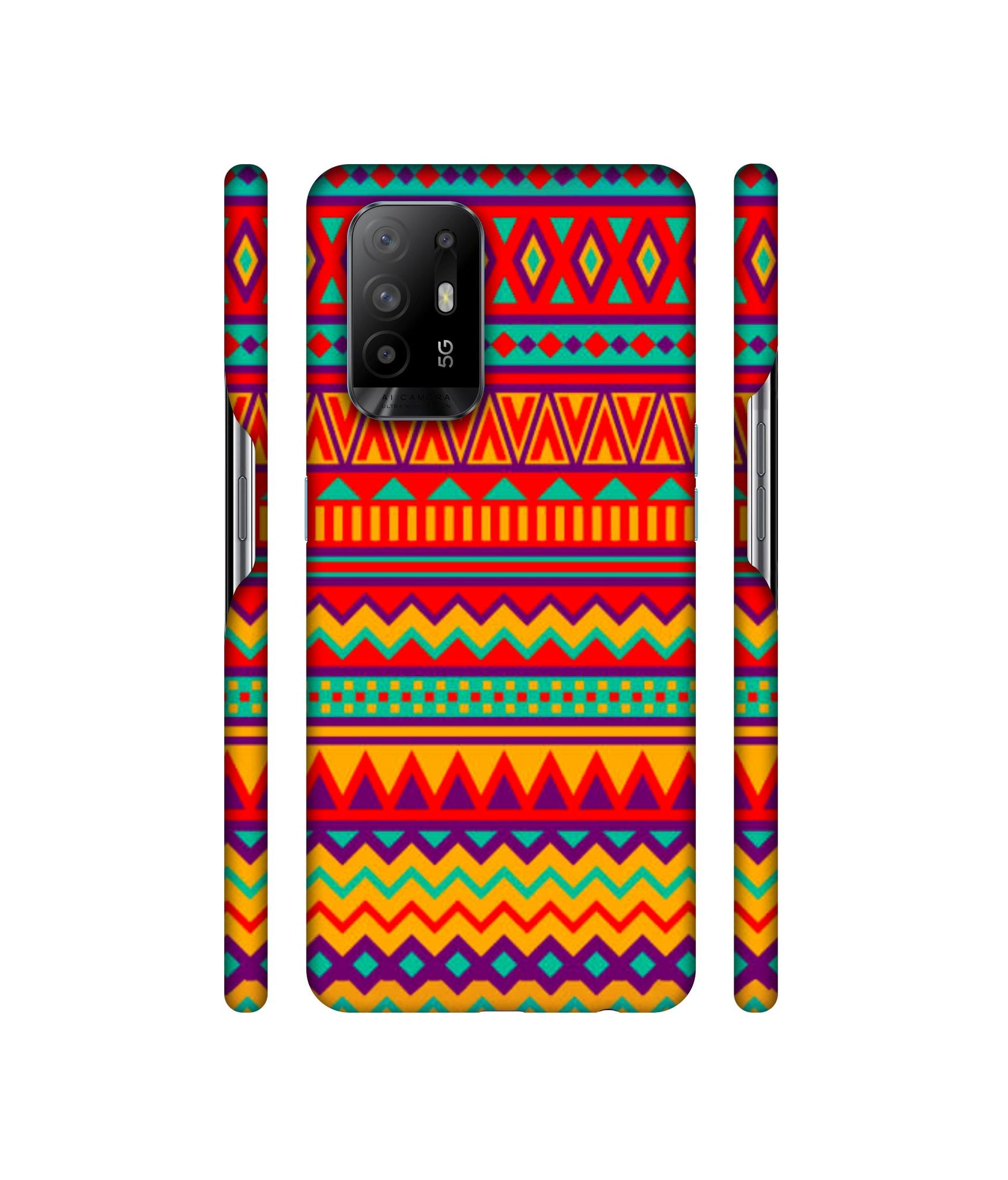 Multicolor Rangoli Art Designer Hard Back Cover for Oppo A94 5G
