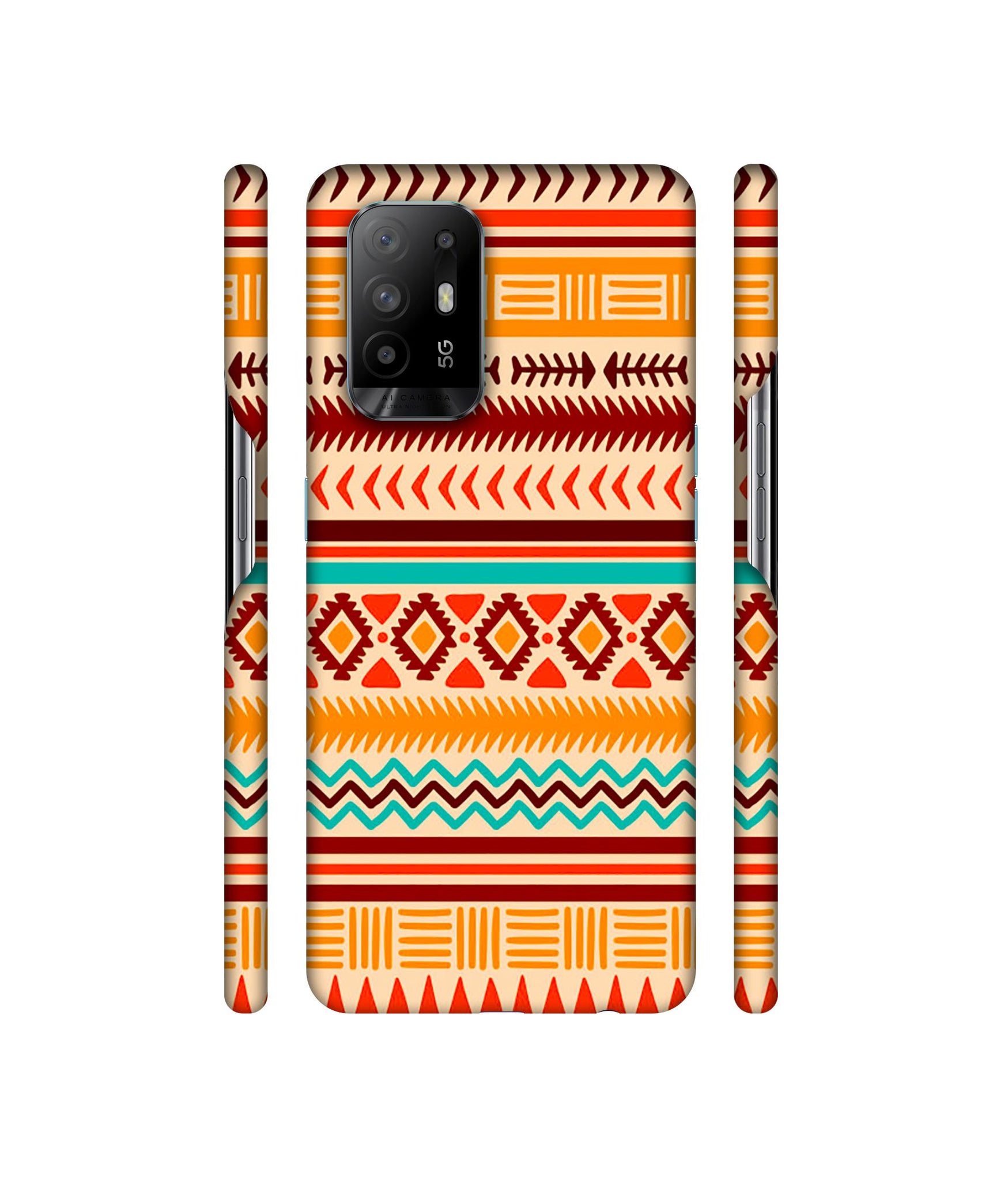 Marathi Rangoli Art Designer Hard Back Cover for Oppo A94 5G