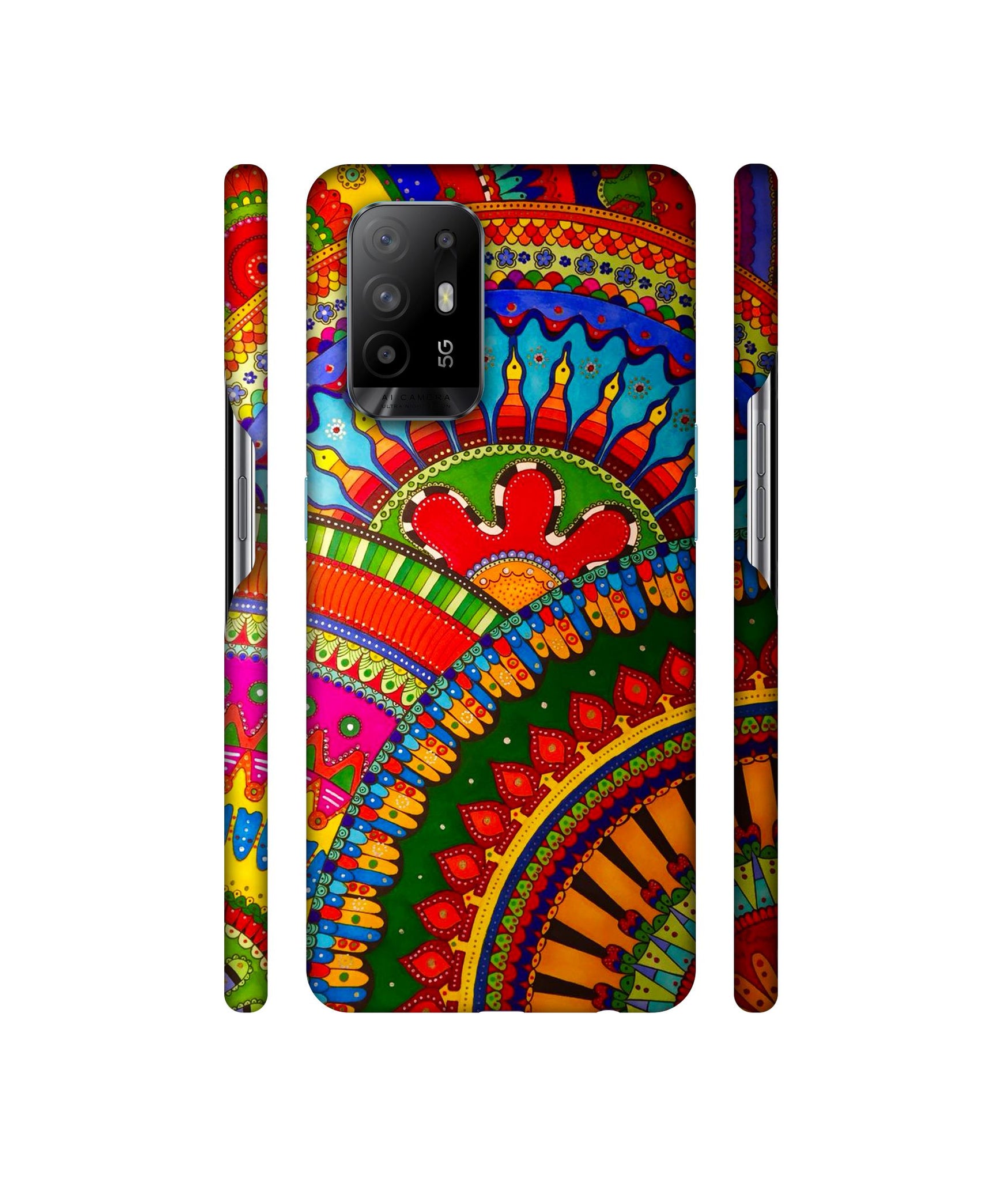 Rajasthani Rangoli Art Designer Hard Back Cover for Oppo A94 5G