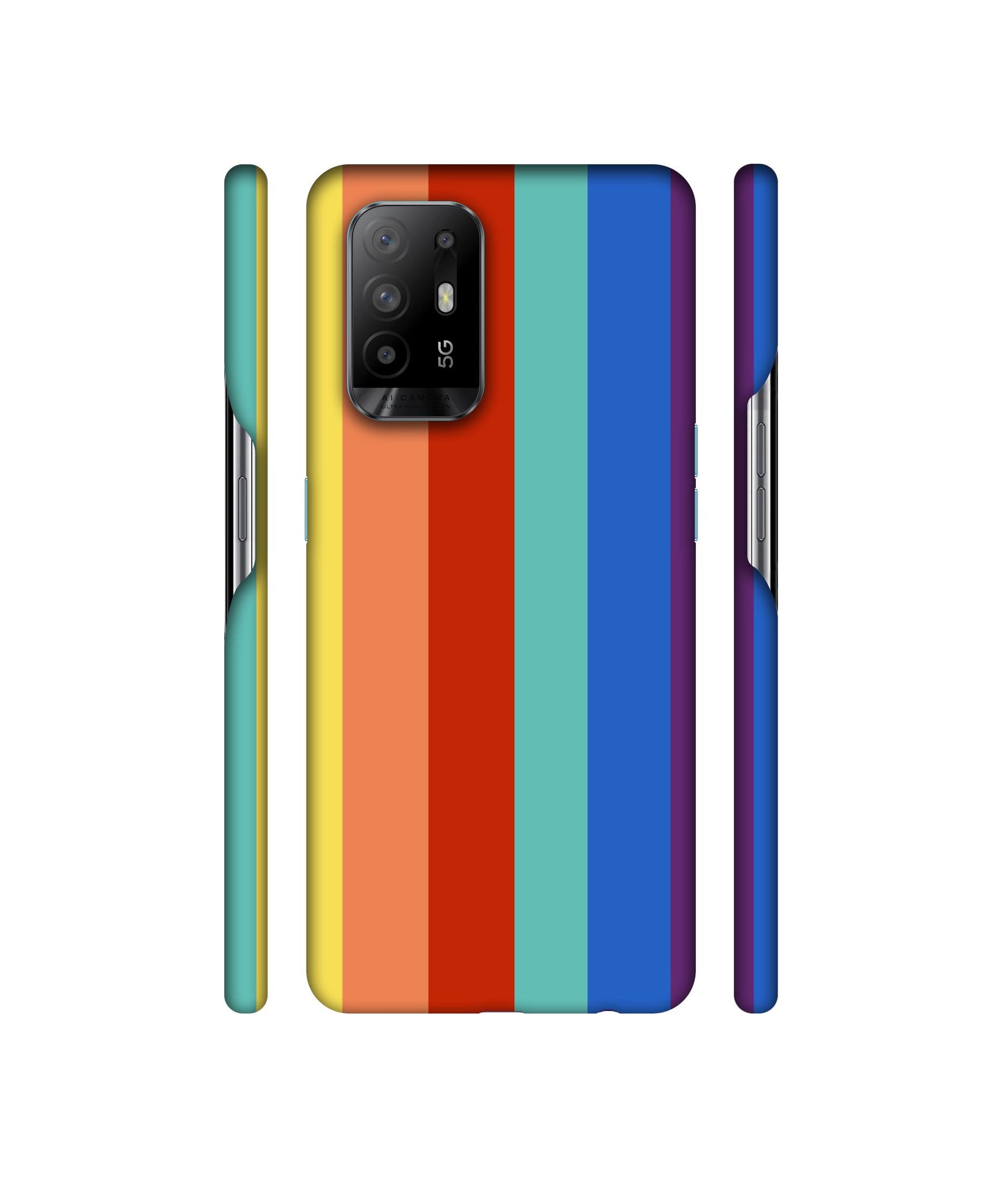 Rainbow Colors Designer Hard Back Cover for Oppo A94 5G