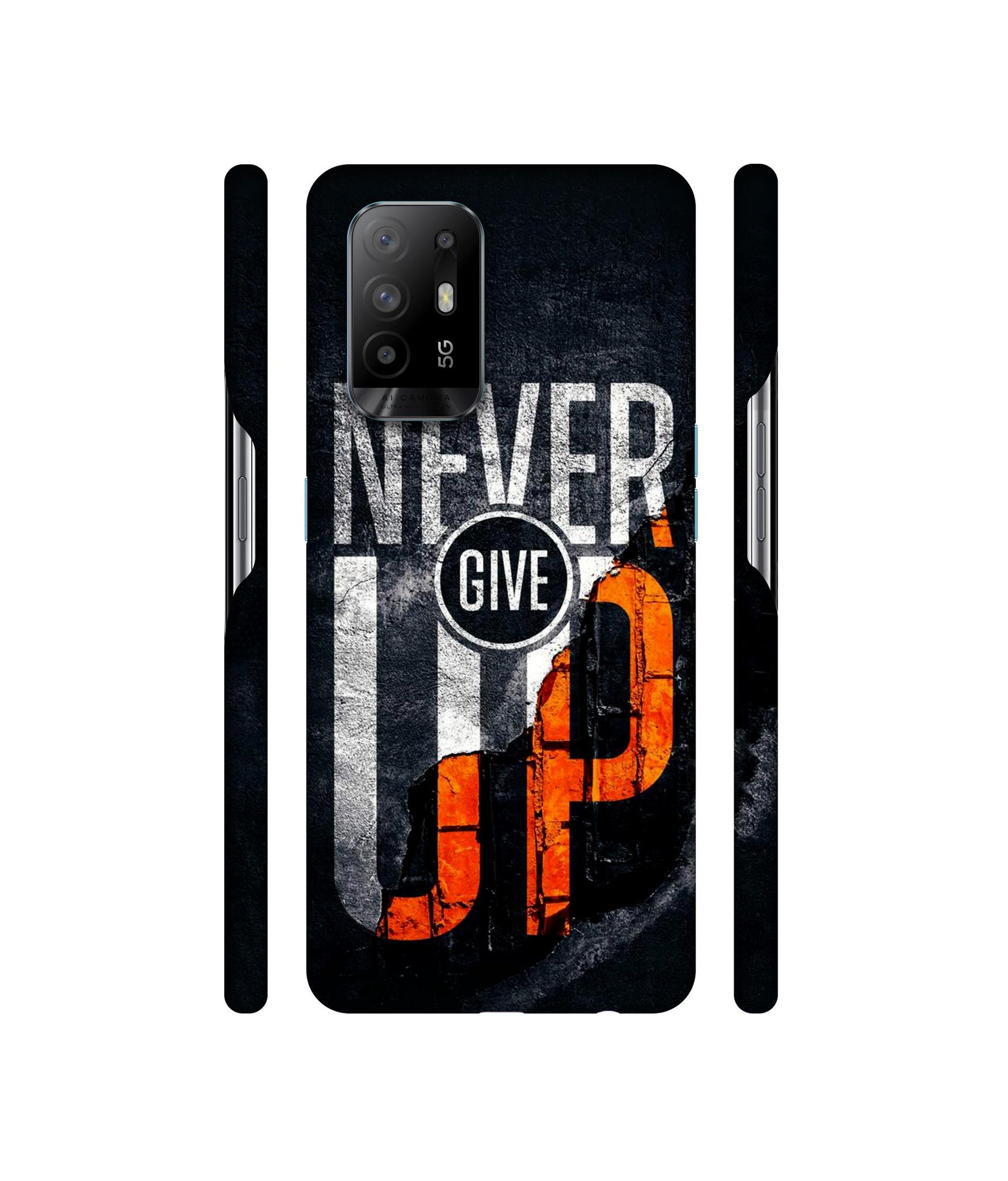 Never Give Up Designer Hard Back Cover for Oppo A94 5G