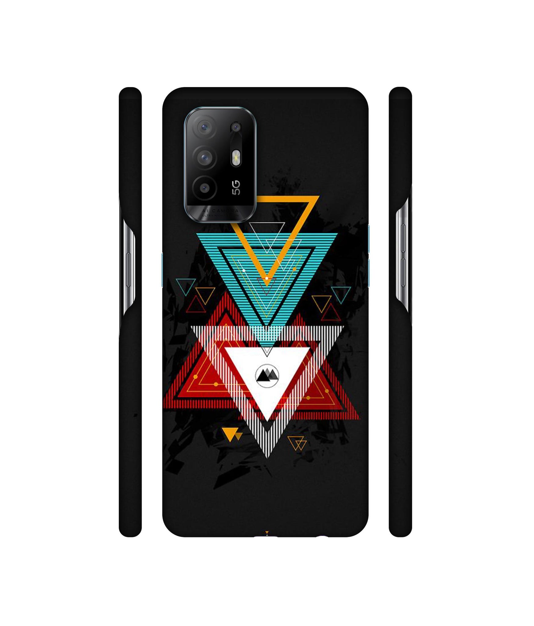 Illustrator Triangle Designer Hard Back Cover for Oppo A94 5G