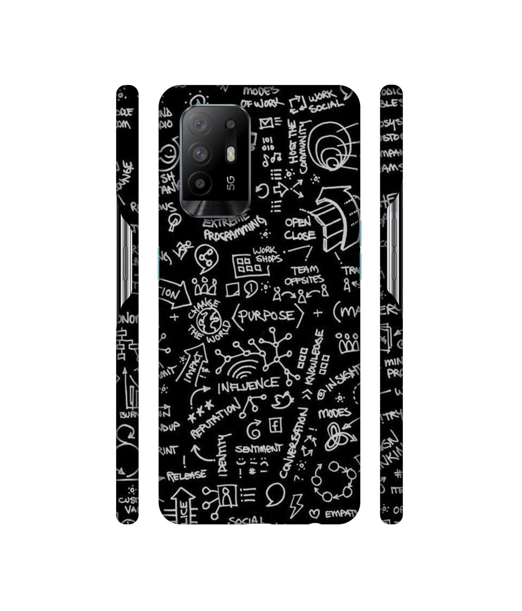 Formulas Designer Hard Back Cover for Oppo A94 5G