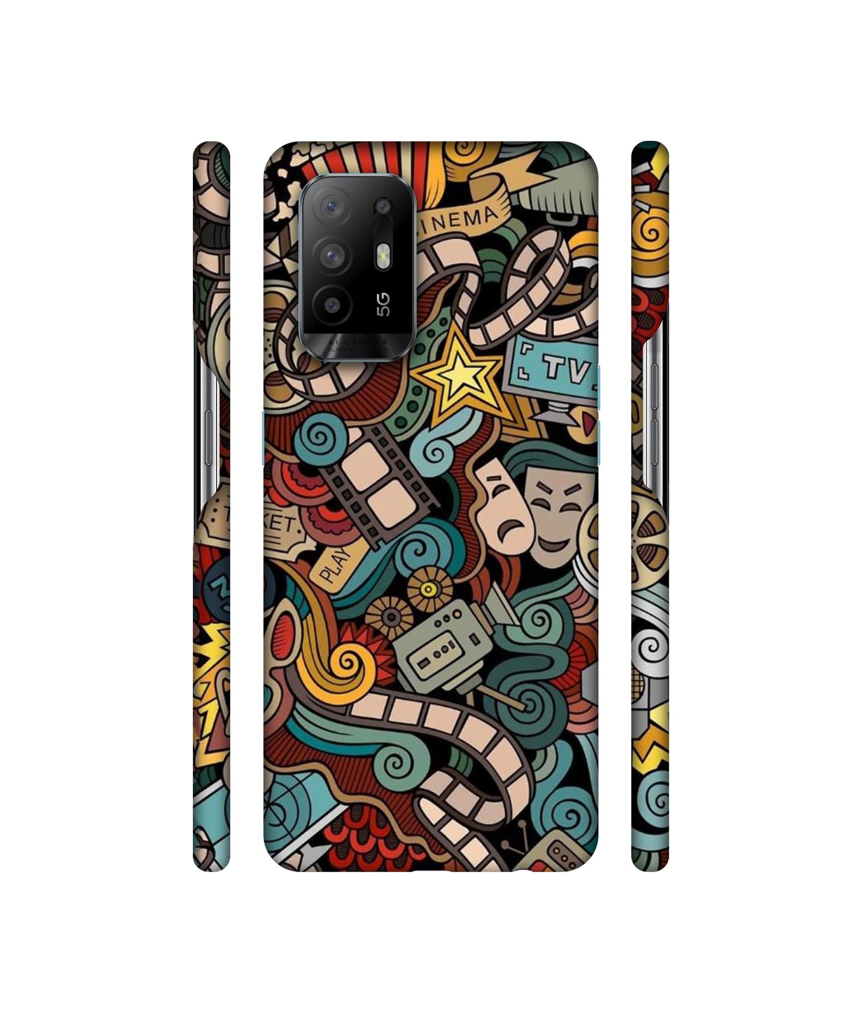 Movies Designer Hard Back Cover for Oppo A94 5G