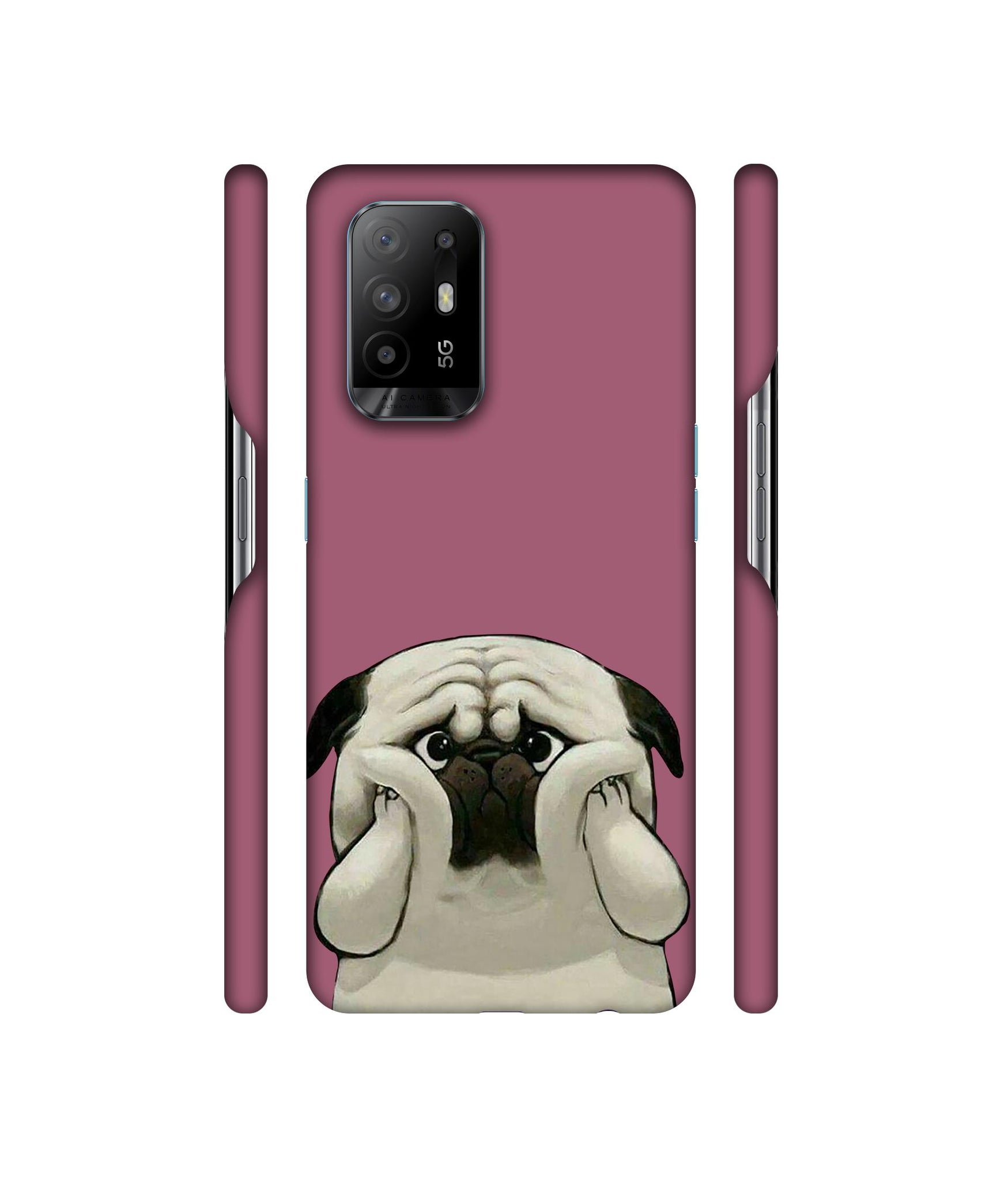 Pot Dog Purple Colour Designer Hard Back Cover for Oppo A94 5G
