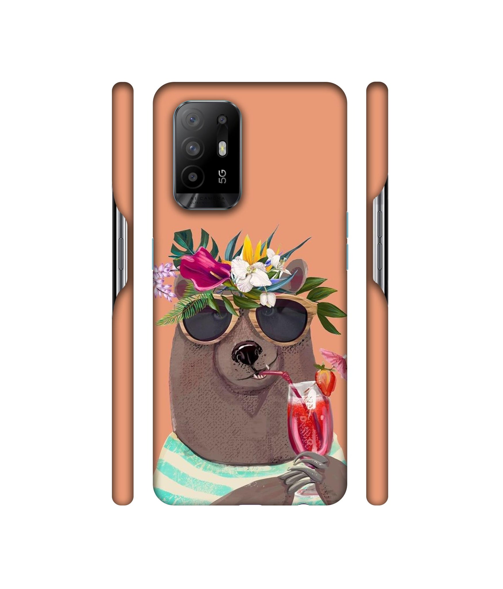 Summer Chill Beer Designer Hard Back Cover for Oppo A94 5G