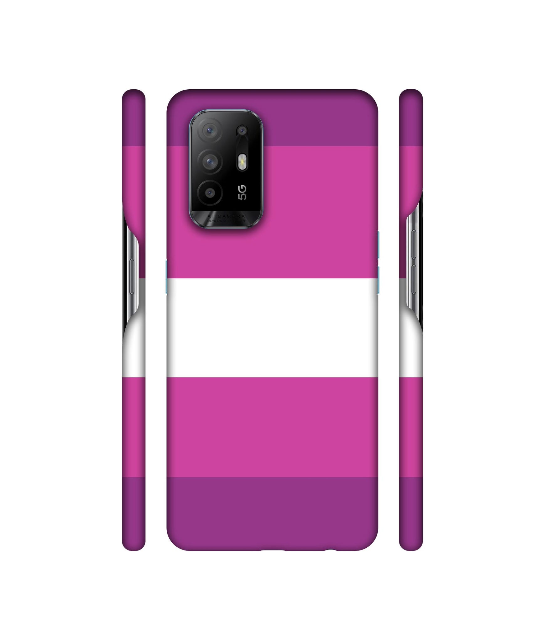 Purple Shade Straps Designer Hard Back Cover for Oppo A94 5G