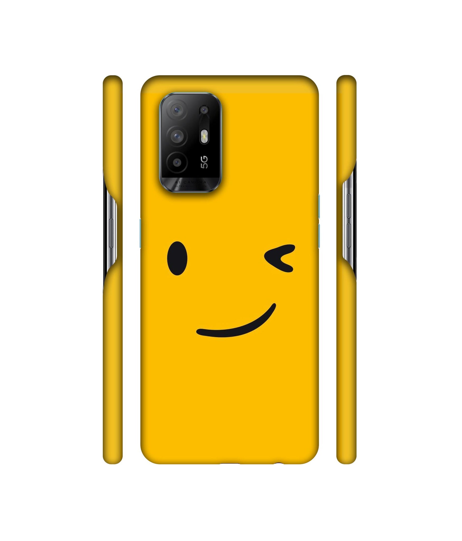 One Eye Blink Face Designer Hard Back Cover for Oppo A94 5G