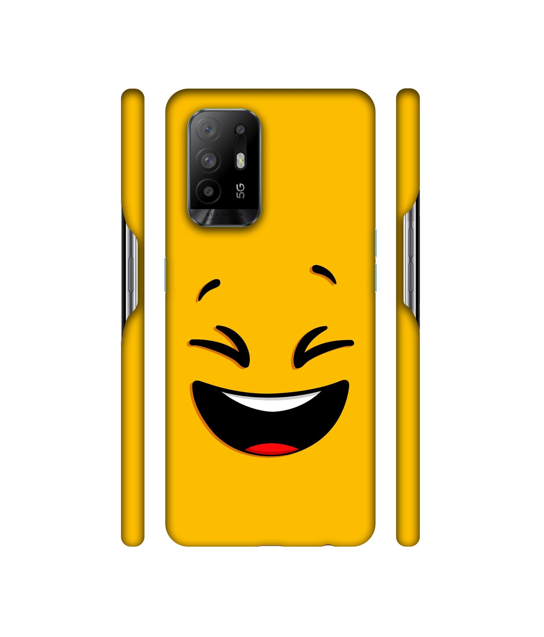 Smile Face Designer Hard Back Cover for Oppo A94 5G