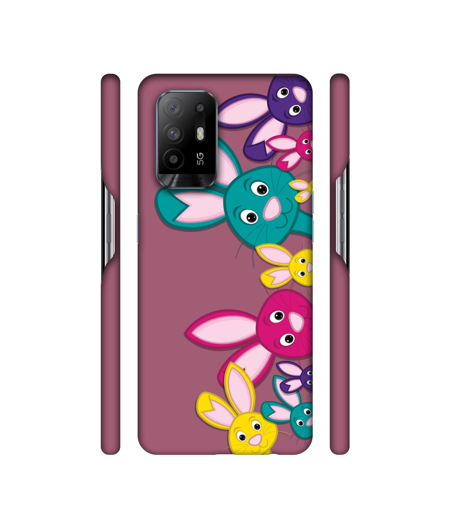 Rabbit Family1 Designer Hard Back Cover for Oppo A94 5G