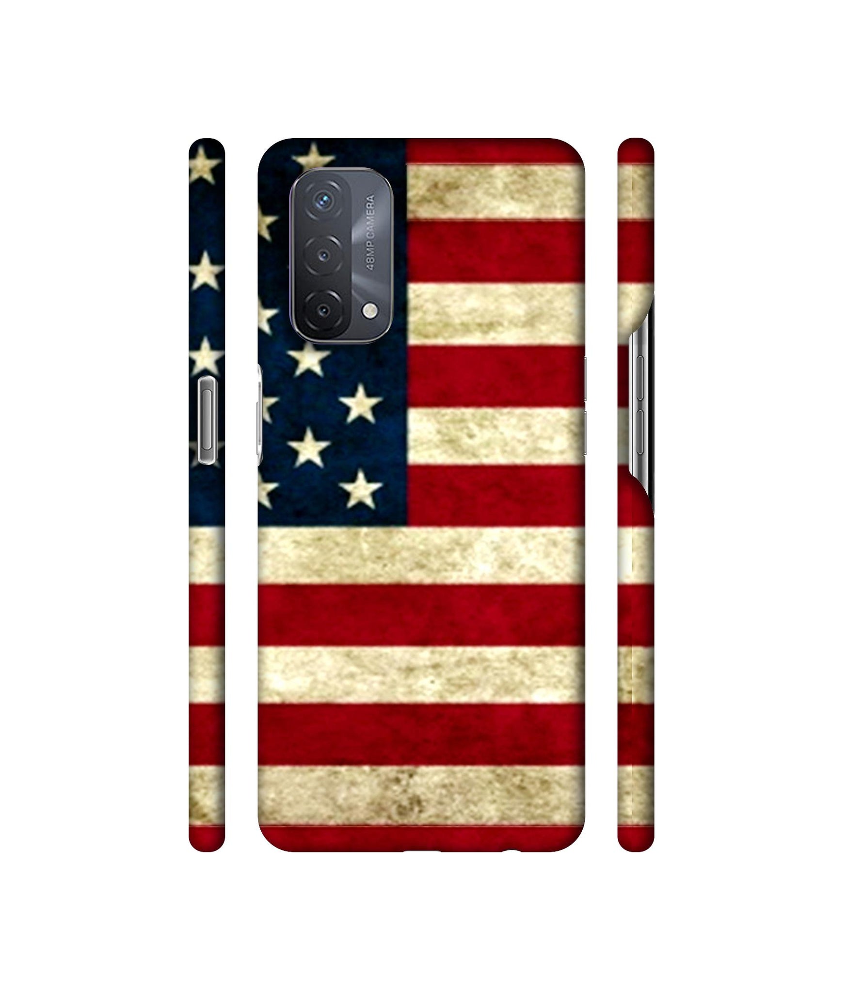 Multicoloured USA Flag Designer Hard Back Cover for Oppo A93 5G