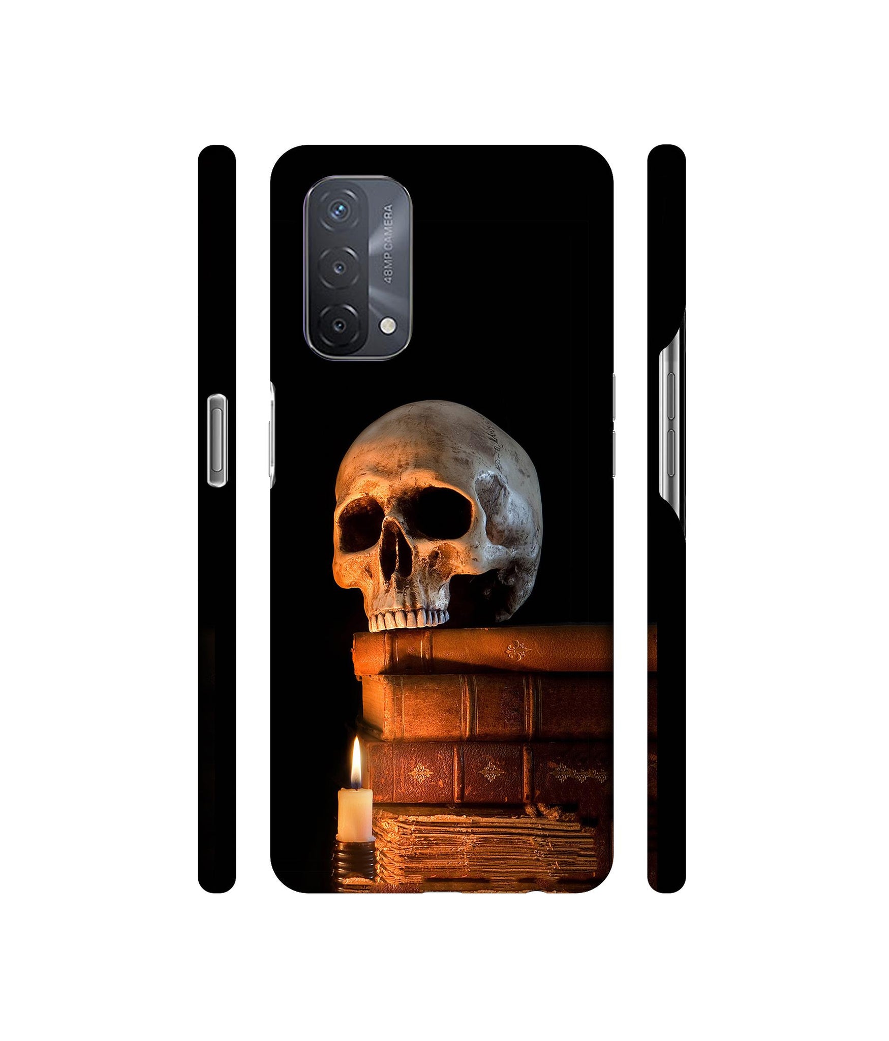 Skull Magic Candles Books Designer Hard Back Cover for Oppo A93 5G