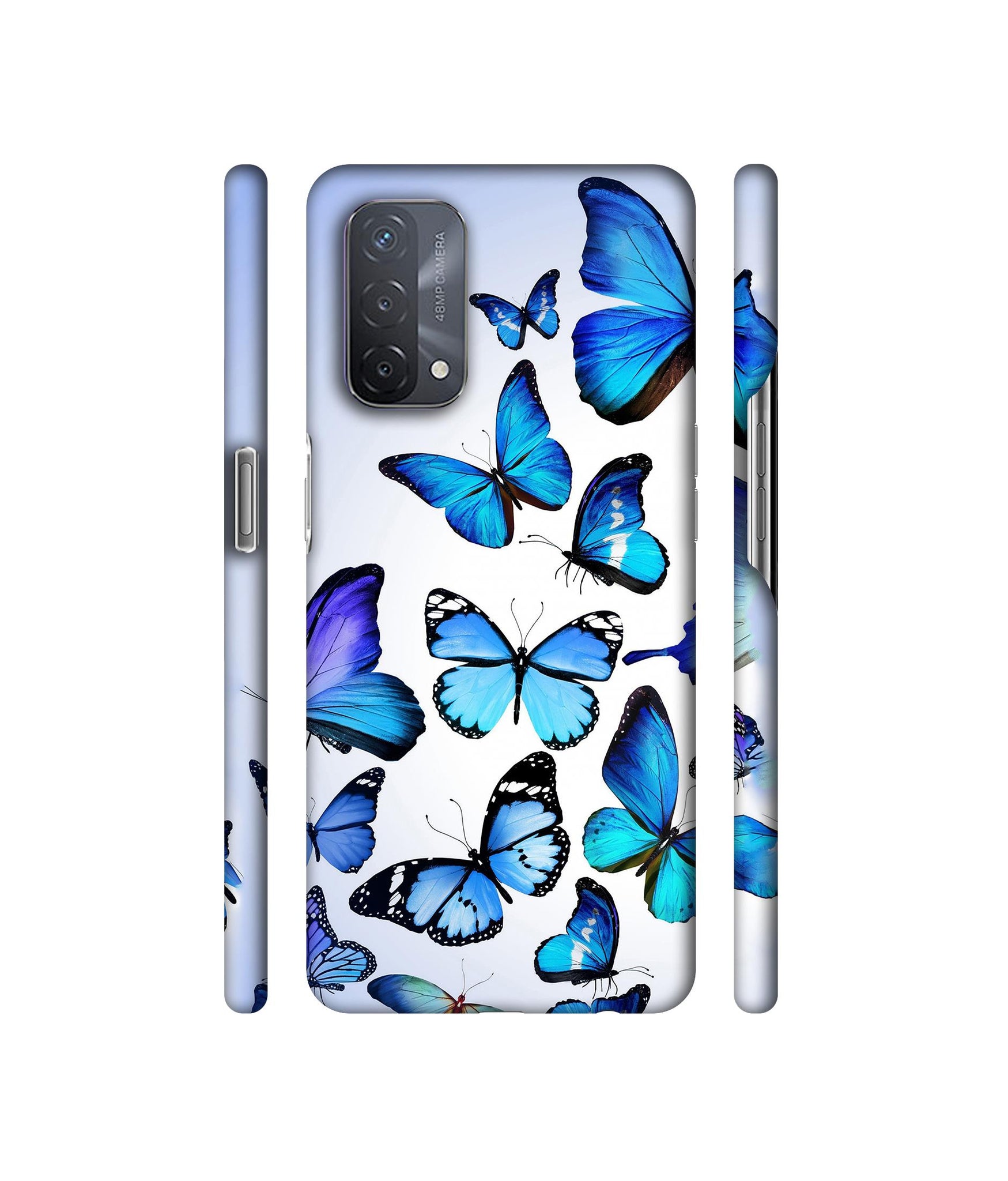 Colorful Flying Butterfly Designer Hard Back Cover for Oppo A93 5G