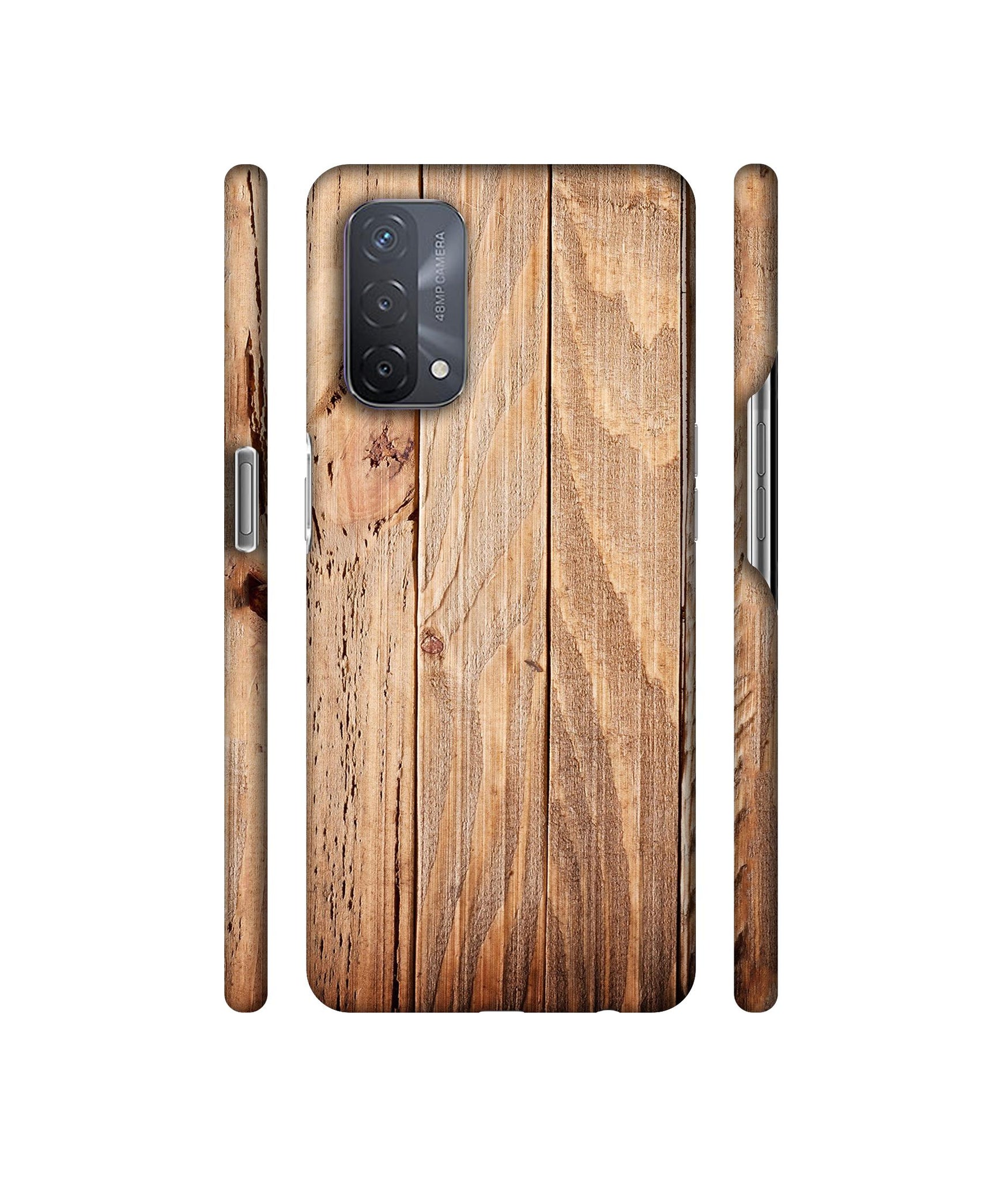 Wooden Texture Designer Hard Back Cover for Oppo A93 5G