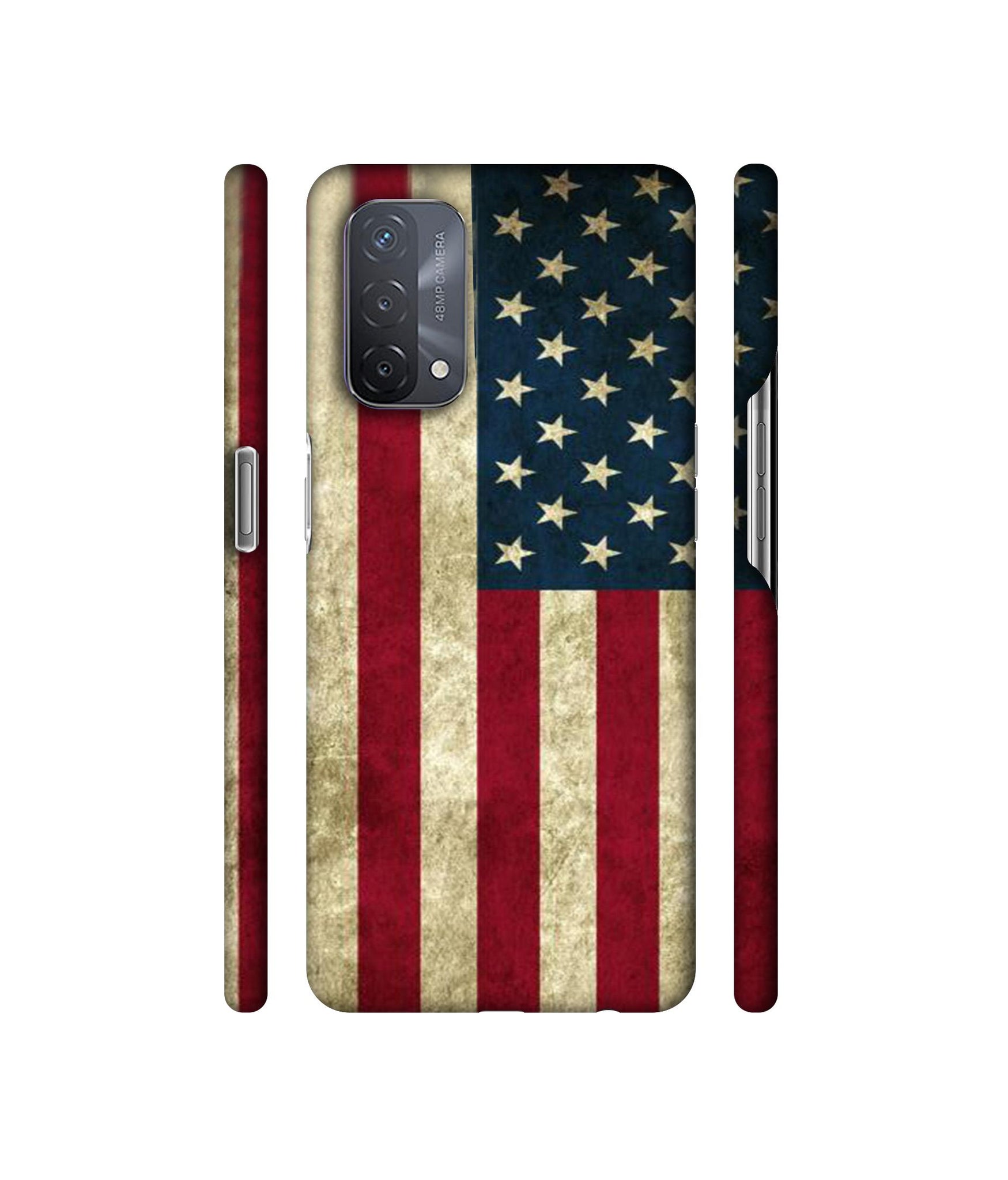 Vingate USA Flag Designer Hard Back Cover for Oppo A93 5G