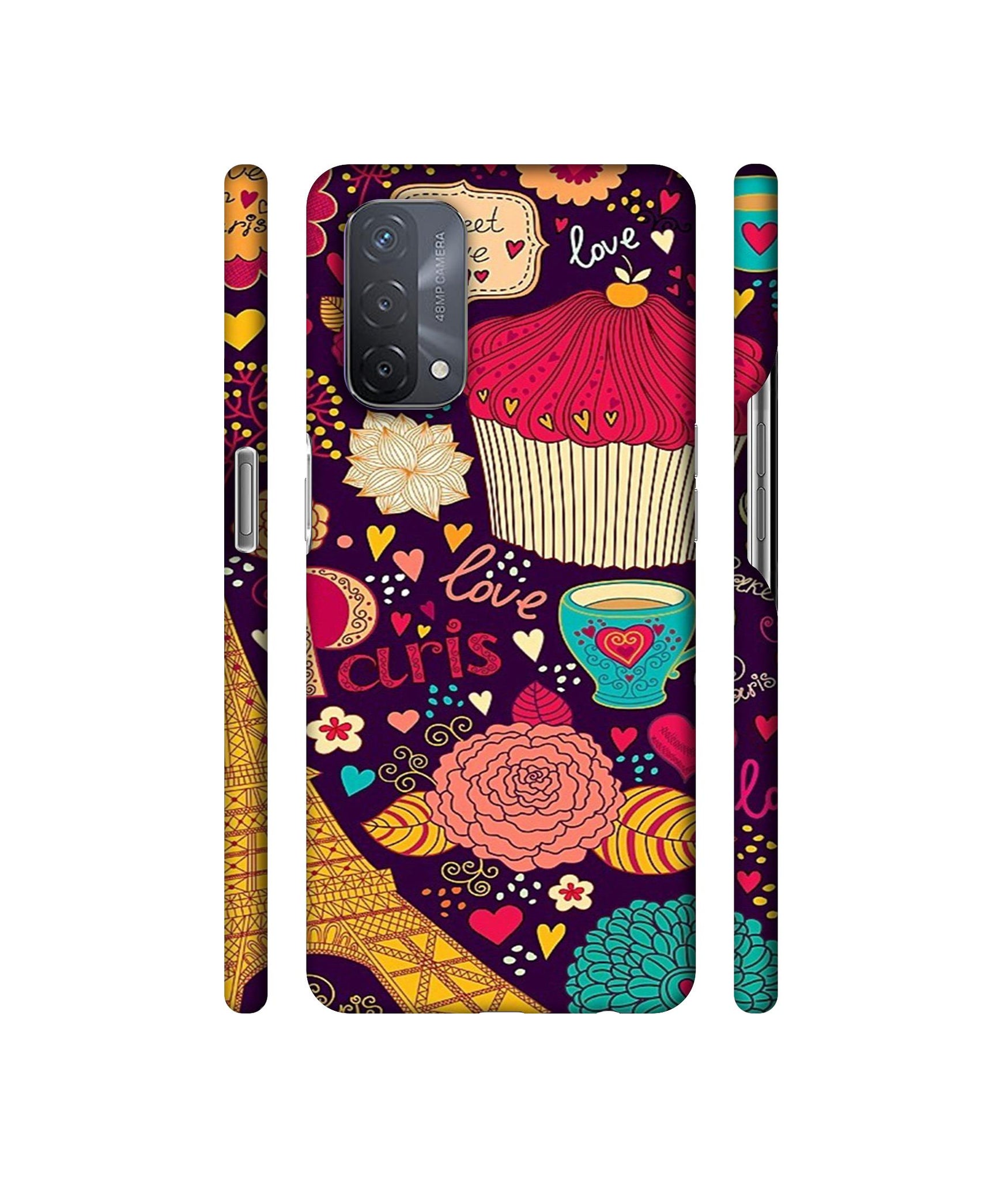 Paris Flower Love Designer Hard Back Cover for Oppo A93 5G