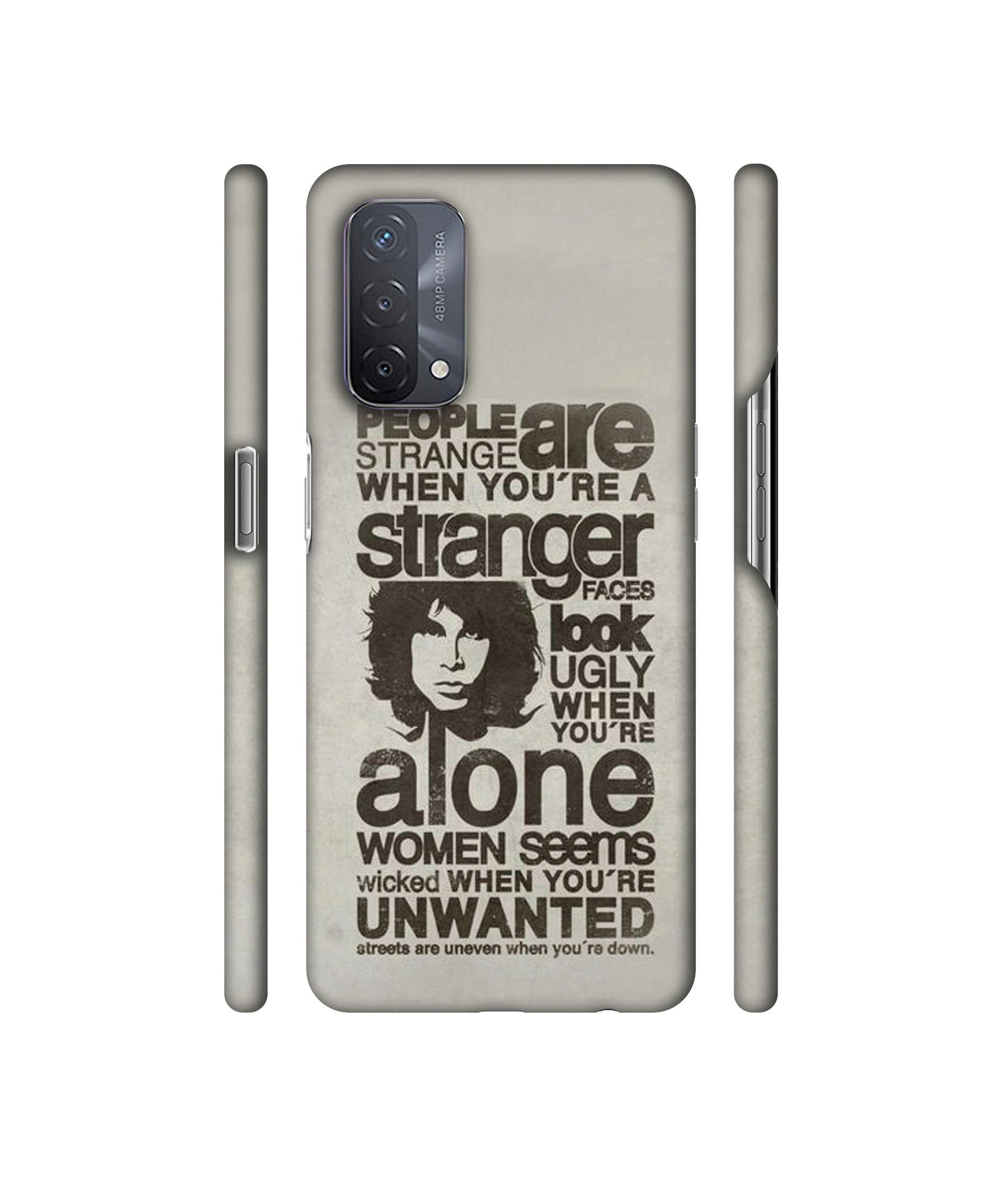 Quotes Pattern Designer Hard Back Cover for Oppo A93 5G