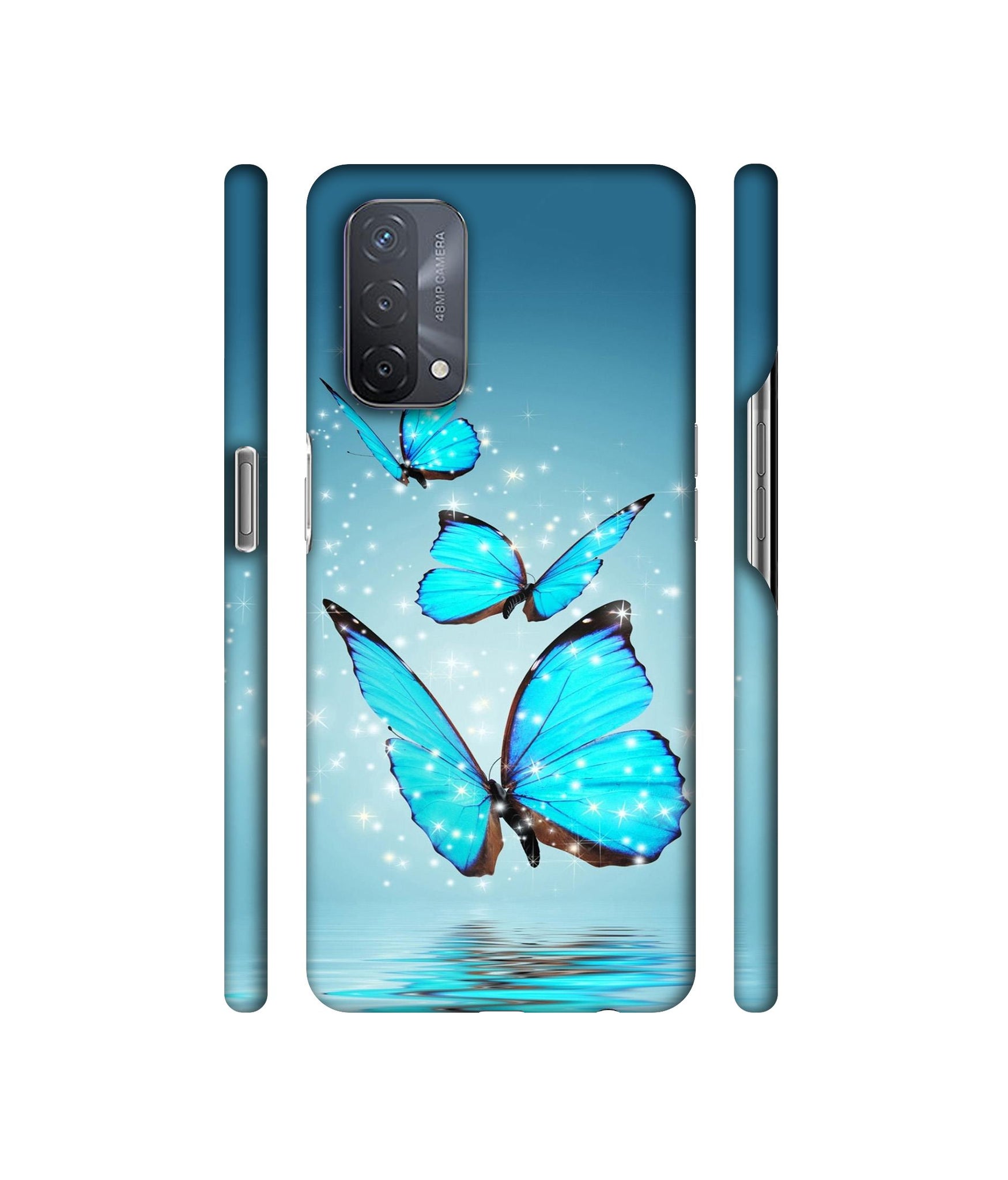 Flying Butterflies Designer Hard Back Cover for Oppo A93 5G