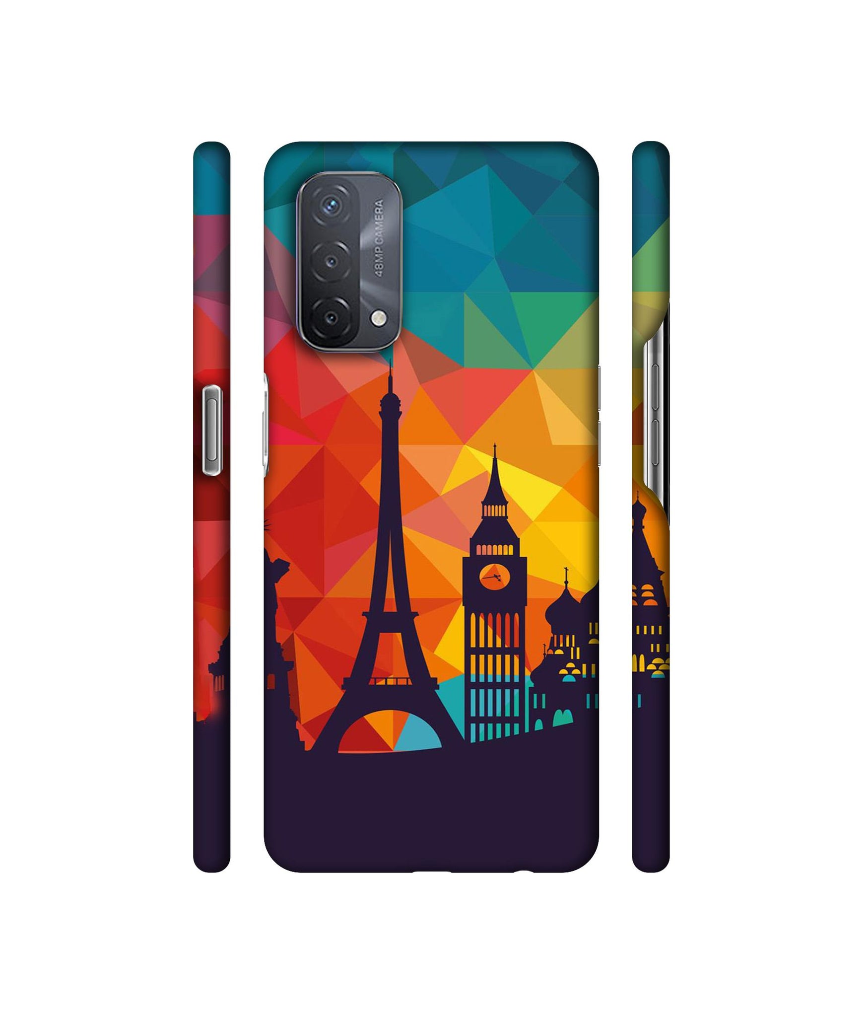 Colored Paris Designer Hard Back Cover for Oppo A93 5G