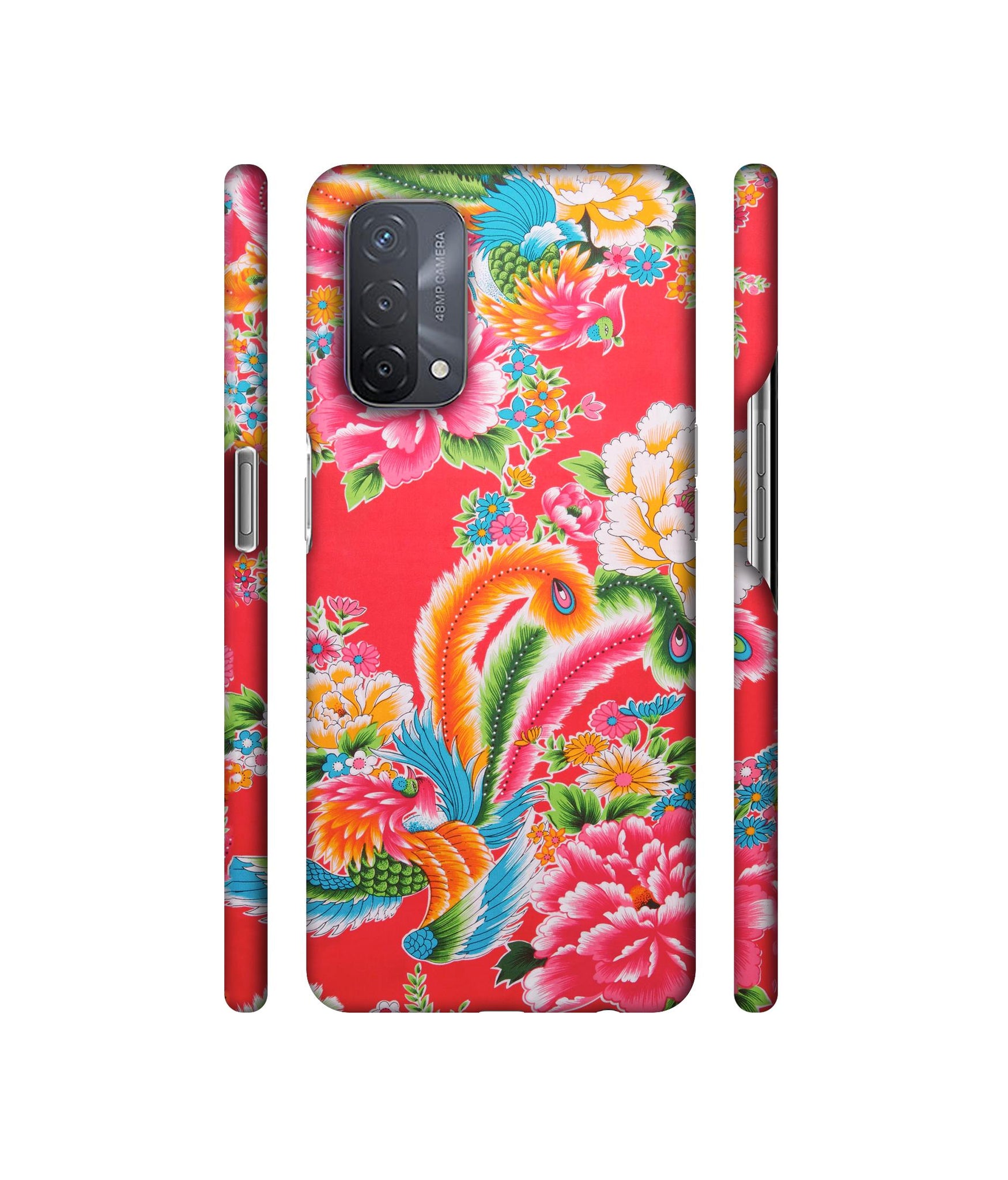 Cute Floral Pattern Print Designer Hard Back Cover for Oppo A93 5G