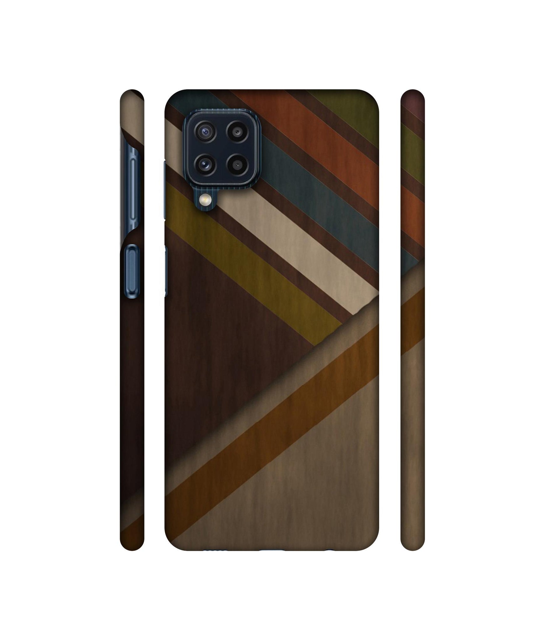 Colorful Wooden Pattern Designer Hard Back Cover for Samsung Galaxy M32 4G