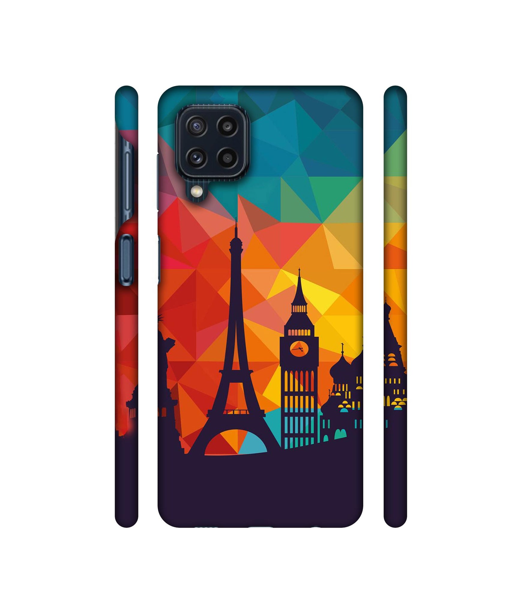 Colored Paris Designer Hard Back Cover for Samsung Galaxy M32 4G