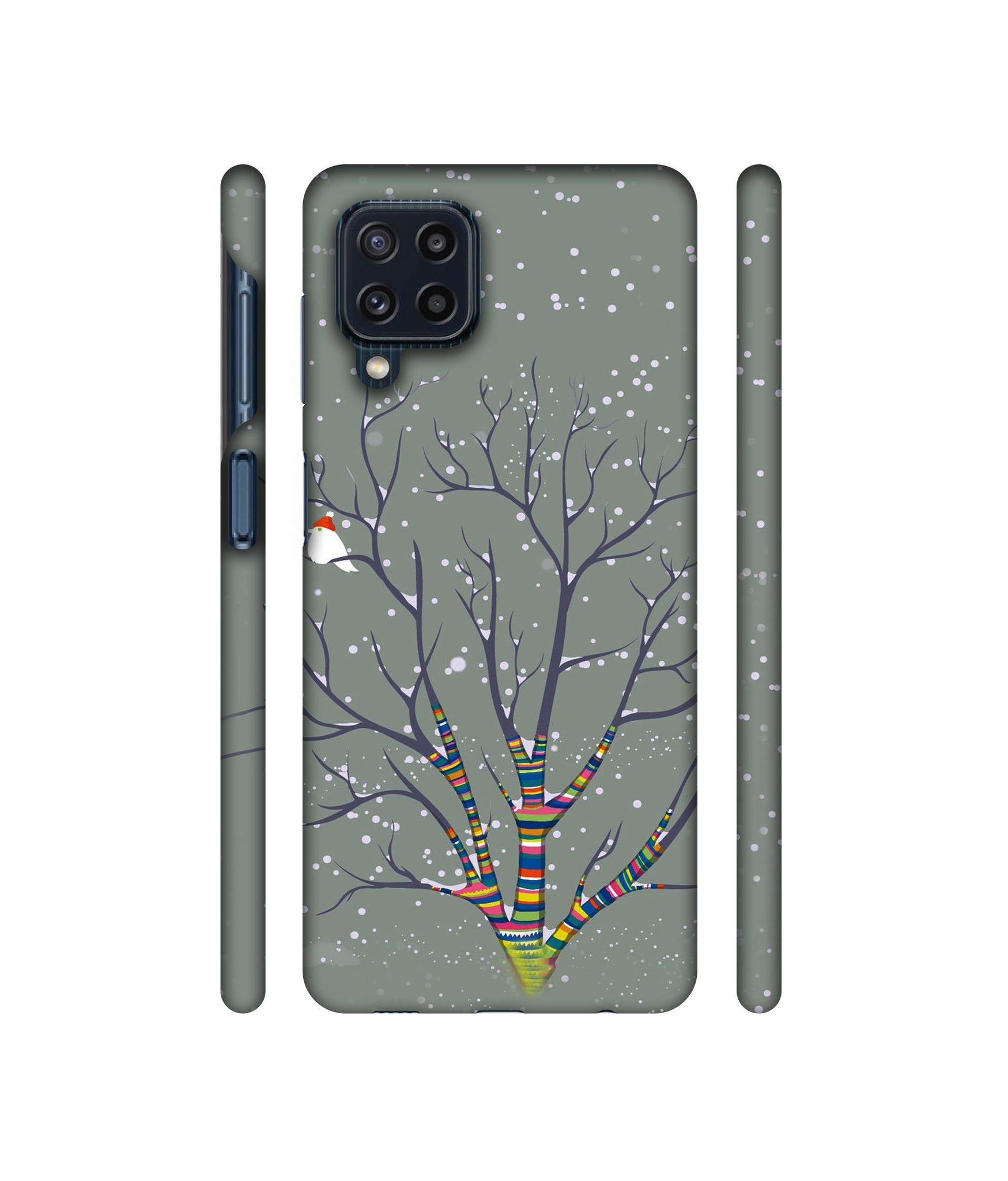 Winter Pattern Print Designer Hard Back Cover for Samsung Galaxy M32 4G