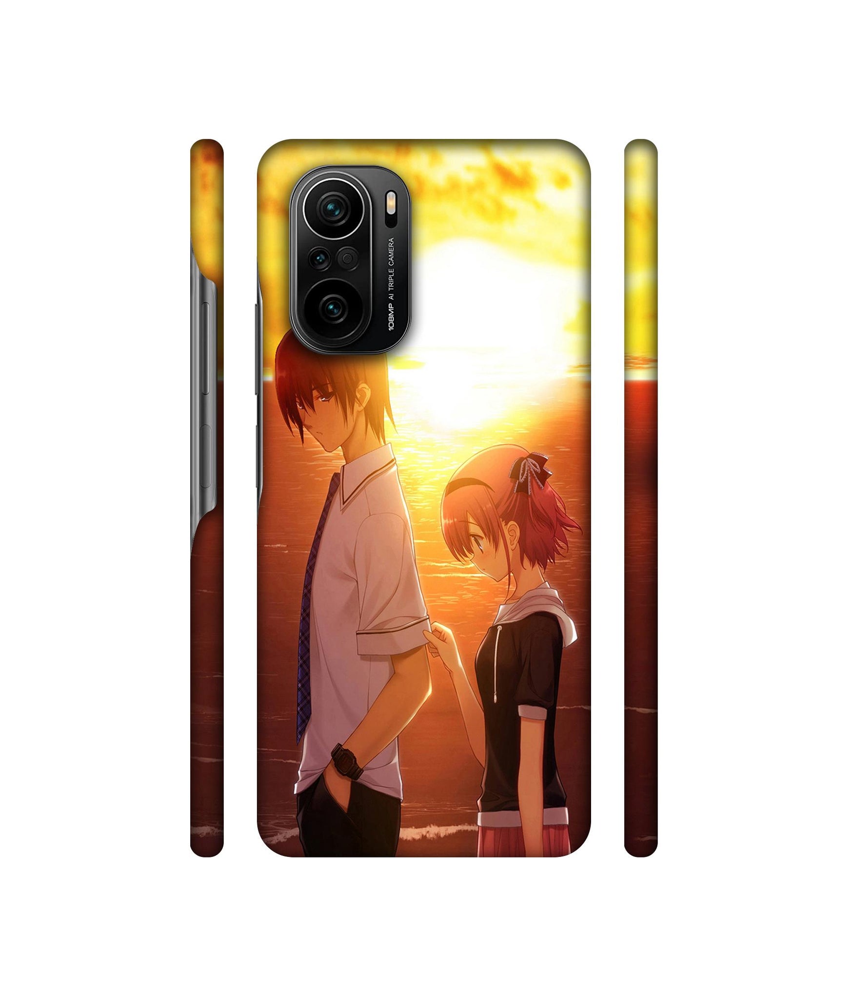 Girl Boy Sunset Sea Designer Hard Back Cover for Mi 11X / Mi 11X Pro / Mi Poco F3