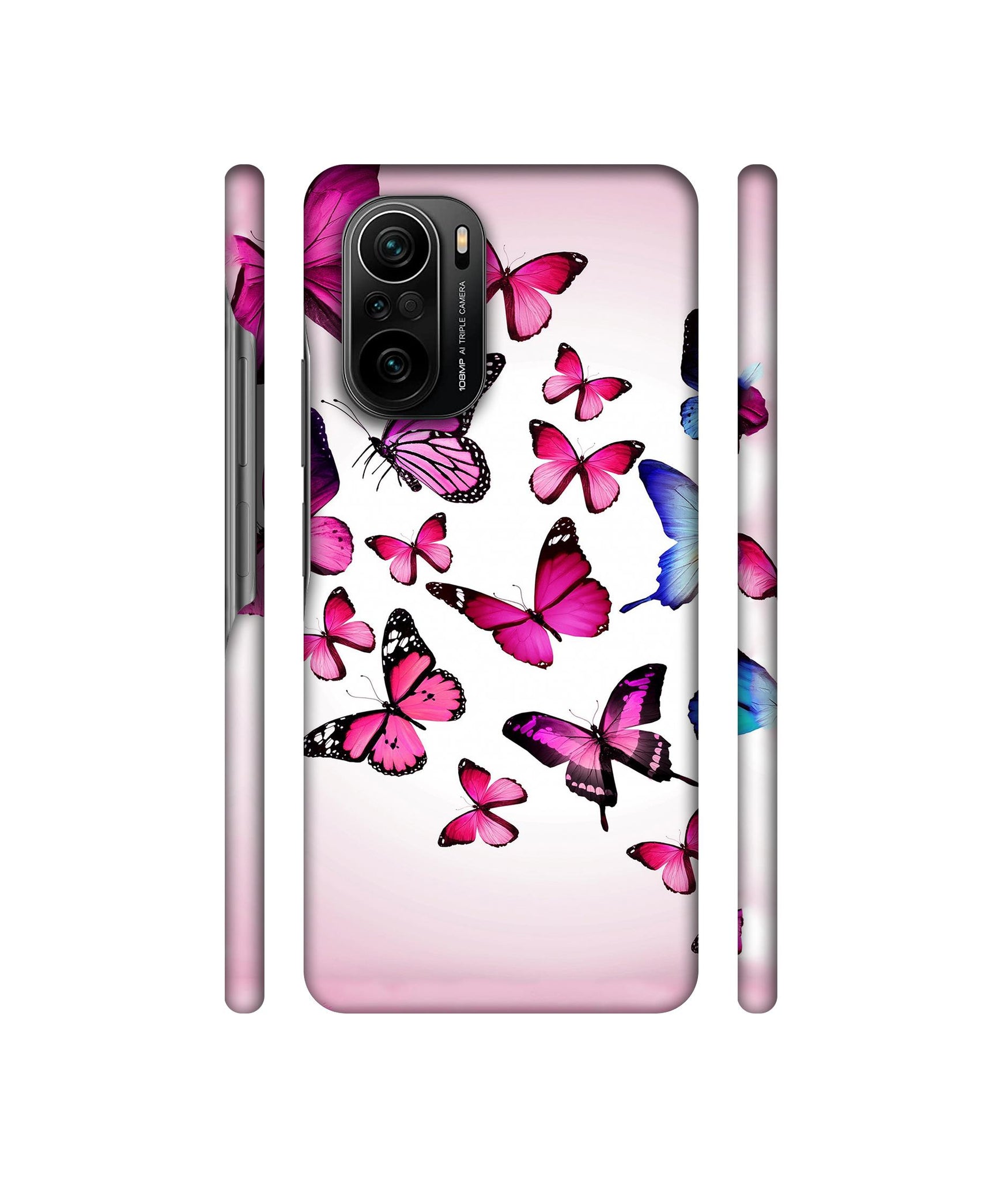 Flying Colorful Butterfly Designer Hard Back Cover for Mi 11X / Mi 11X Pro / Mi Poco F3