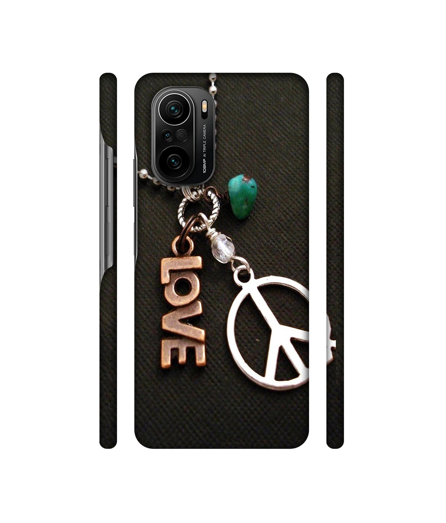 Love and Peace Designer Hard Back Cover for Mi 11X / Mi 11X Pro / Mi Poco F3