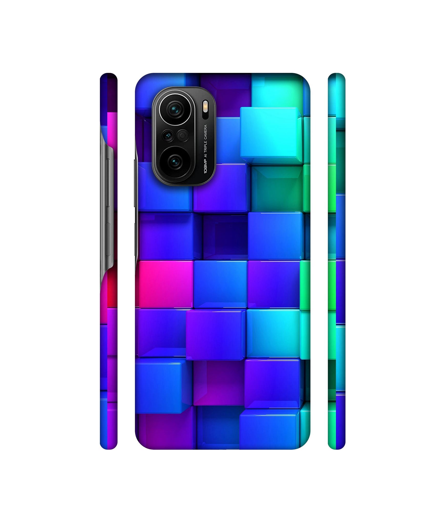Blocks Rainbow 3D Graphics Designer Hard Back Cover for Mi 11X / Mi 11X Pro / Mi Poco F3