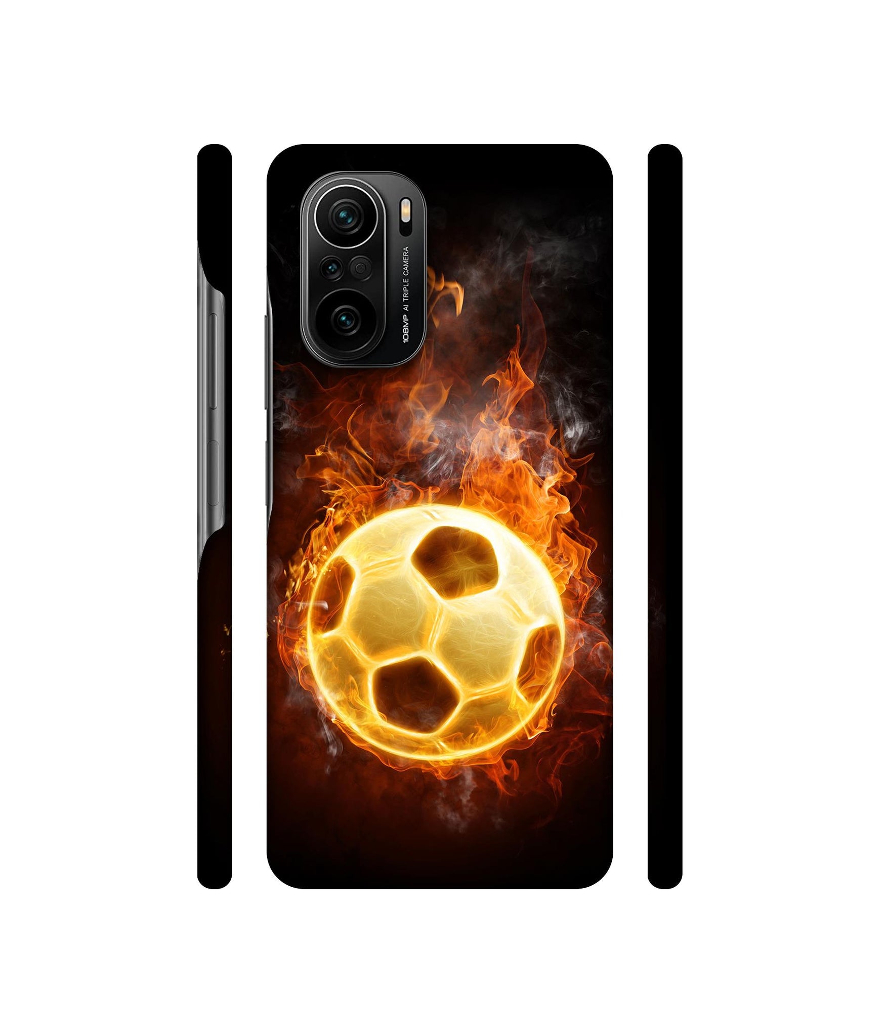 Football & Fire Designer Hard Back Cover for Mi 11X / Mi 11X Pro / Mi Poco F3