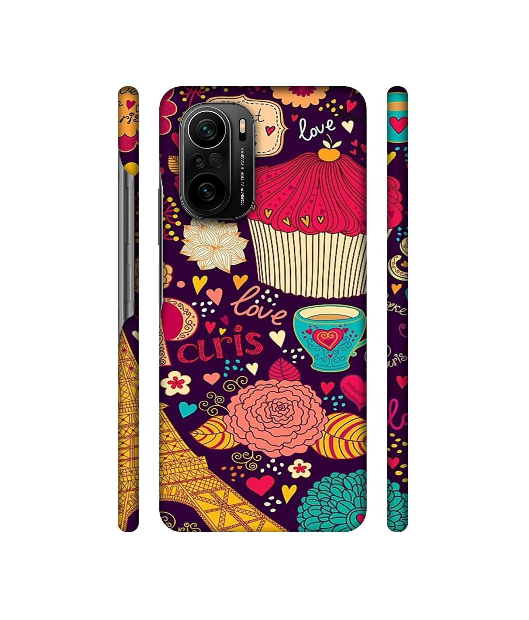 Paris Flower Love Designer Hard Back Cover for Mi 11X / Mi 11X Pro / Mi Poco F3