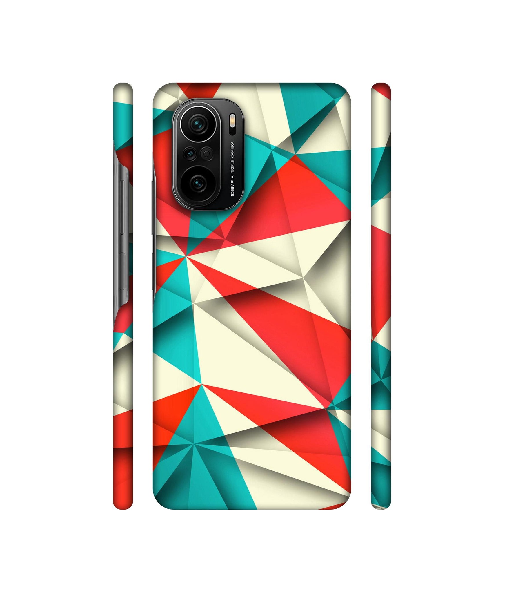 Red Blue White Pattern Designer Hard Back Cover for Mi 11X / Mi 11X Pro / Mi Poco F3