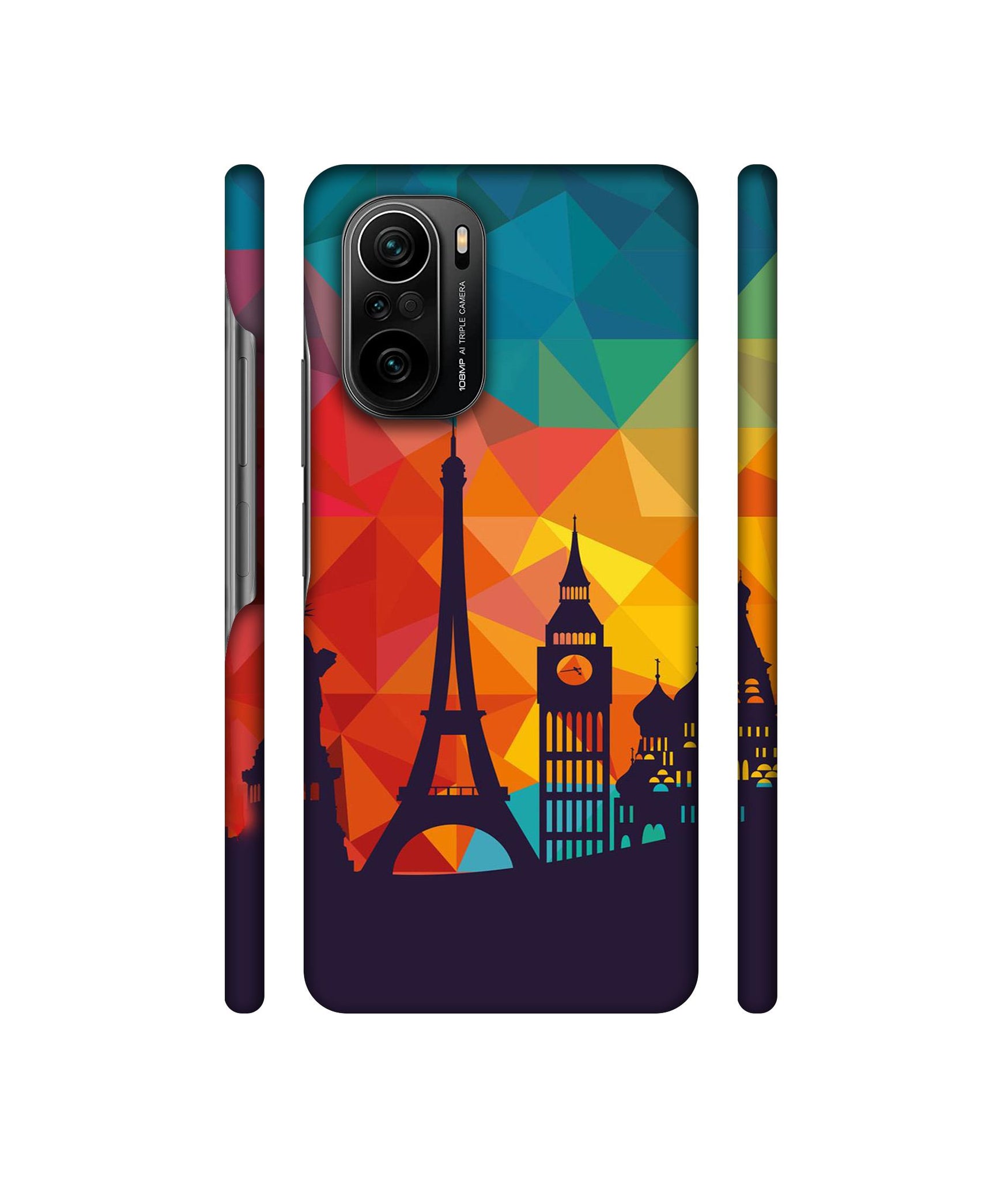 Colored Paris Designer Hard Back Cover for Mi 11X / Mi 11X Pro / Mi Poco F3