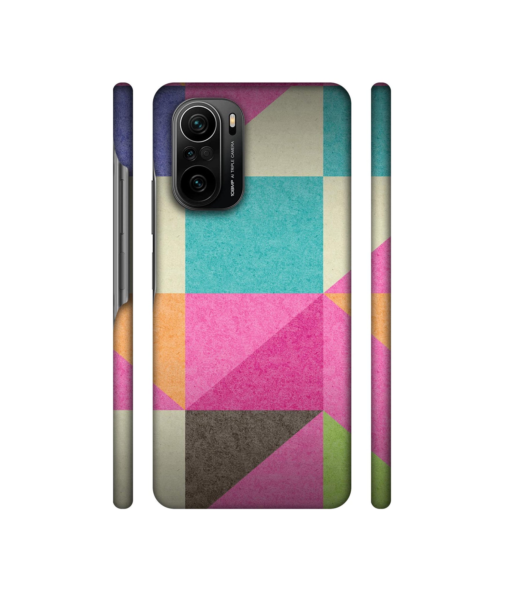 Pink Cyan Designer Hard Back Cover for Mi 11X / Mi 11X Pro / Mi Poco F3