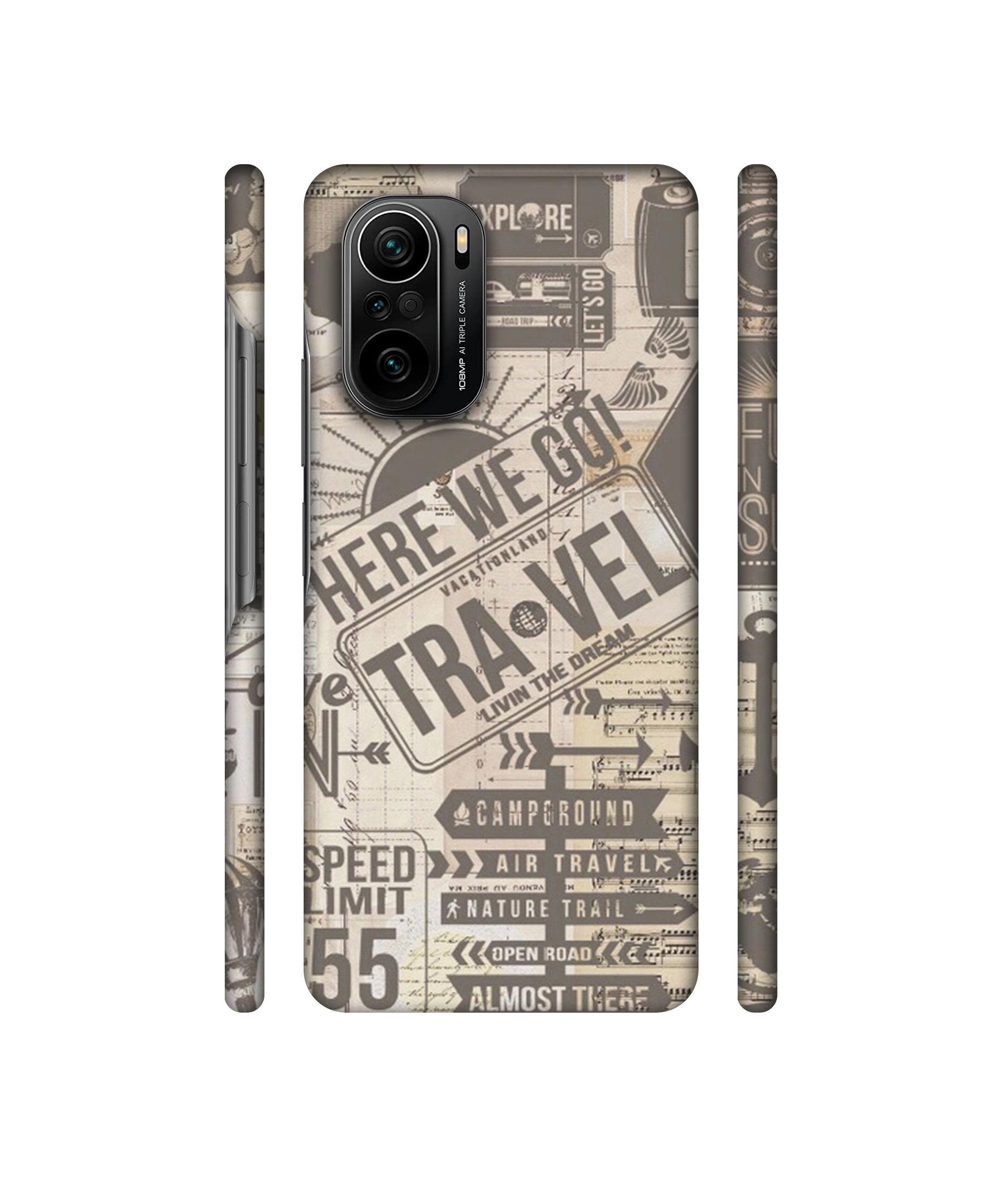 Travel Designer Hard Back Cover for Mi 11X / Mi 11X Pro / Mi Poco F3