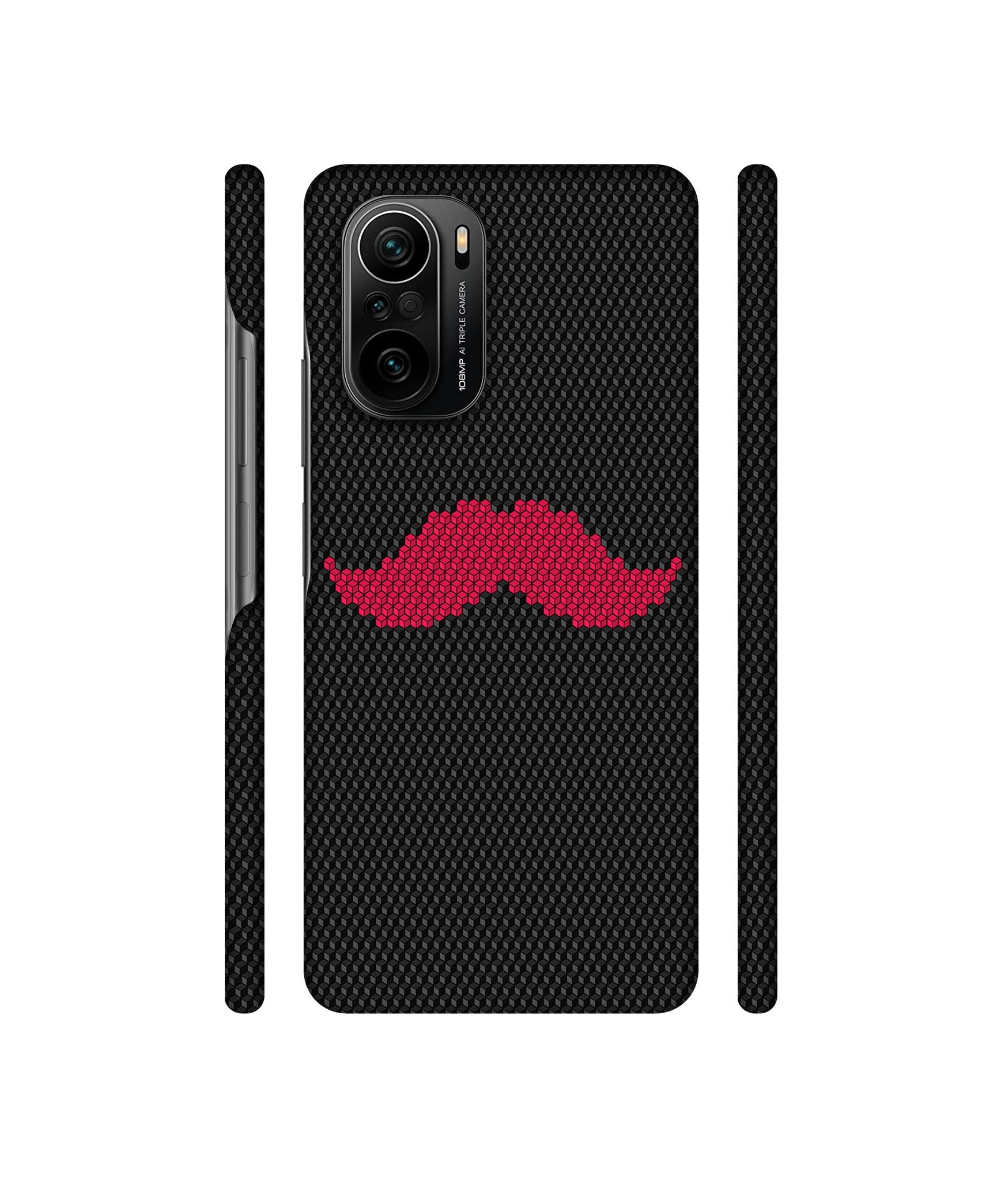 Pink Mustache Pattern Designer Hard Back Cover for Mi 11X / Mi 11X Pro / Mi Poco F3