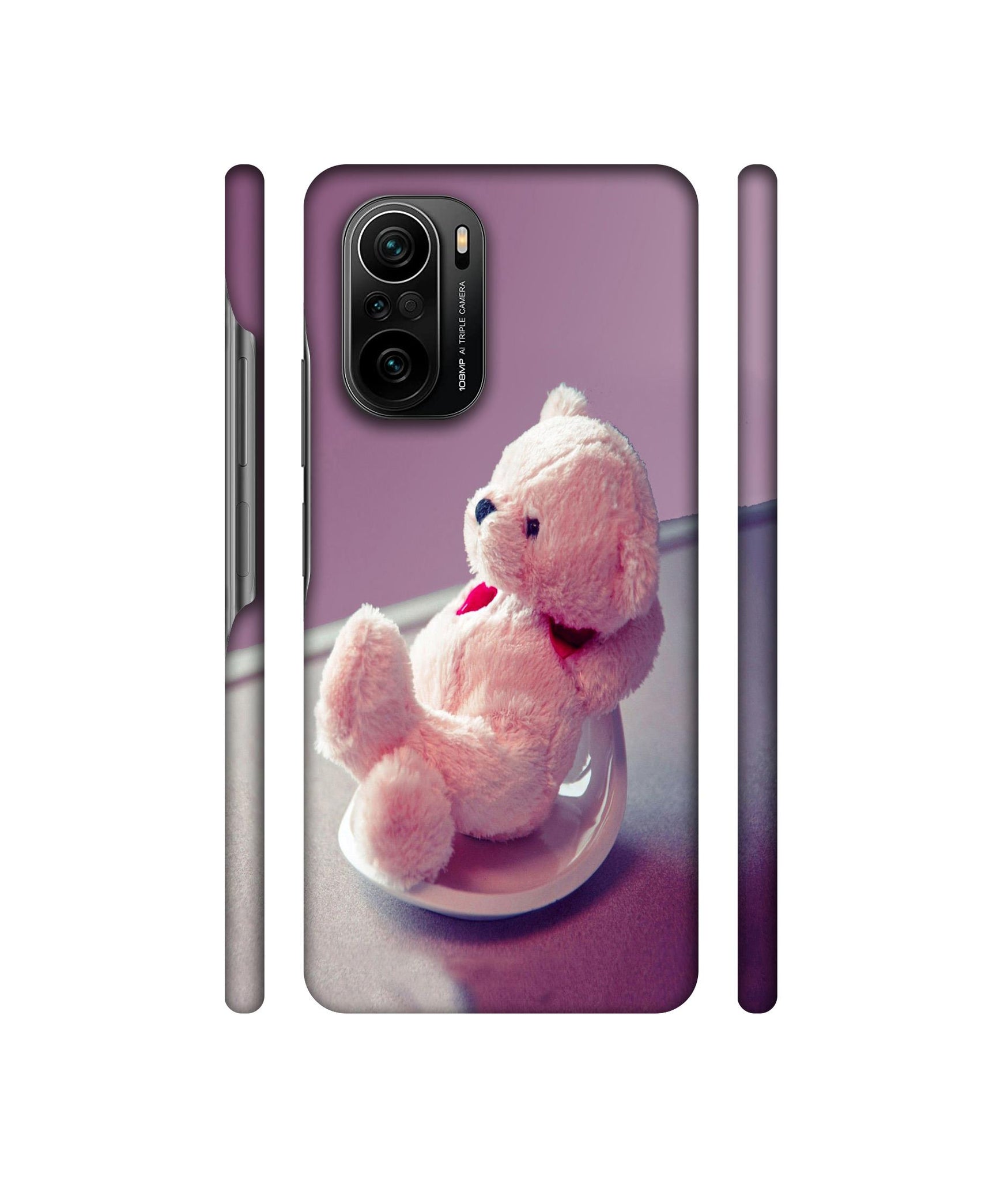 Cute Teddy Bear Designer Hard Back Cover for Mi 11X / Mi 11X Pro / Mi Poco F3