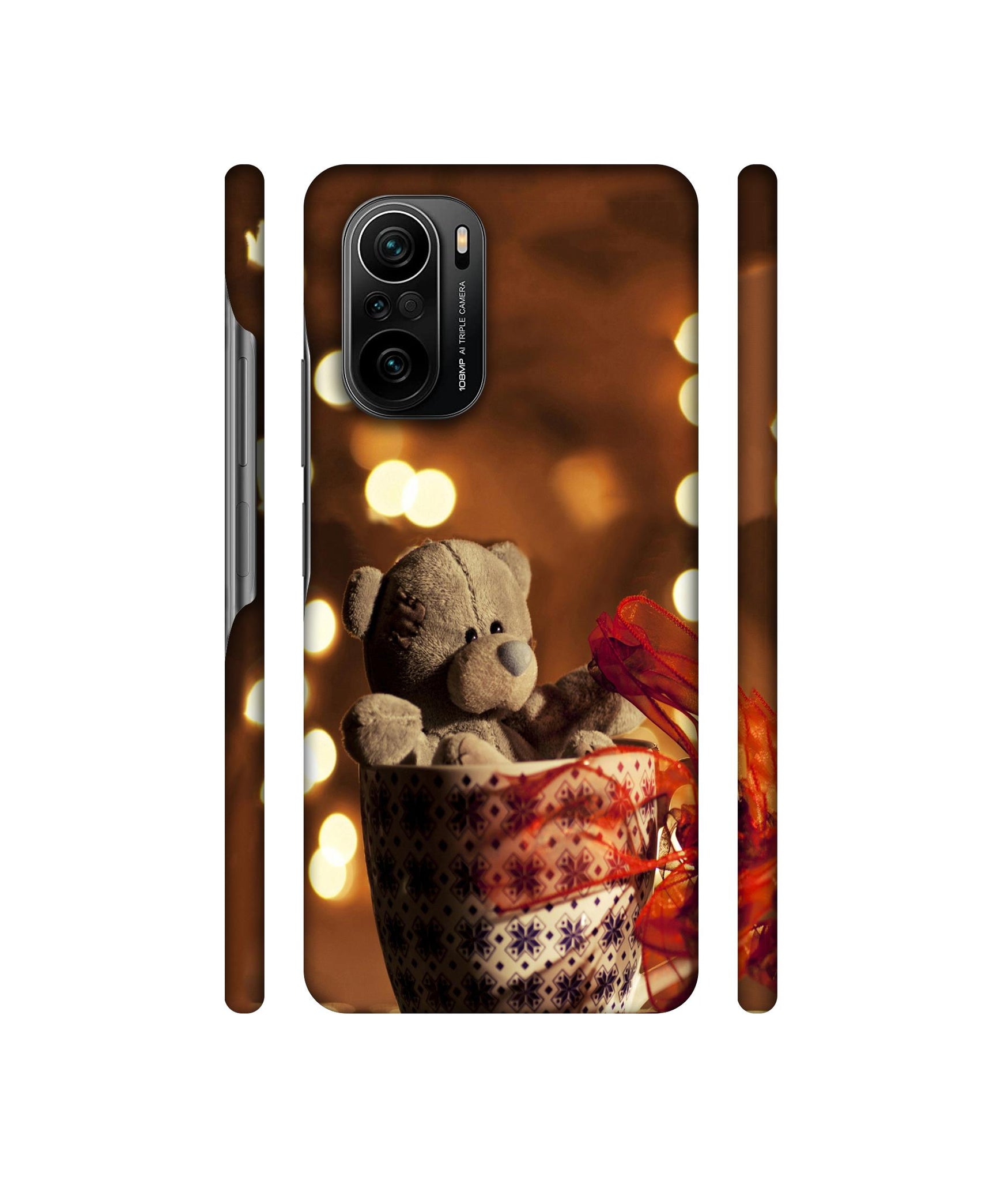 Teddy In Cup Designer Hard Back Cover for Mi 11X / Mi 11X Pro / Mi Poco F3
