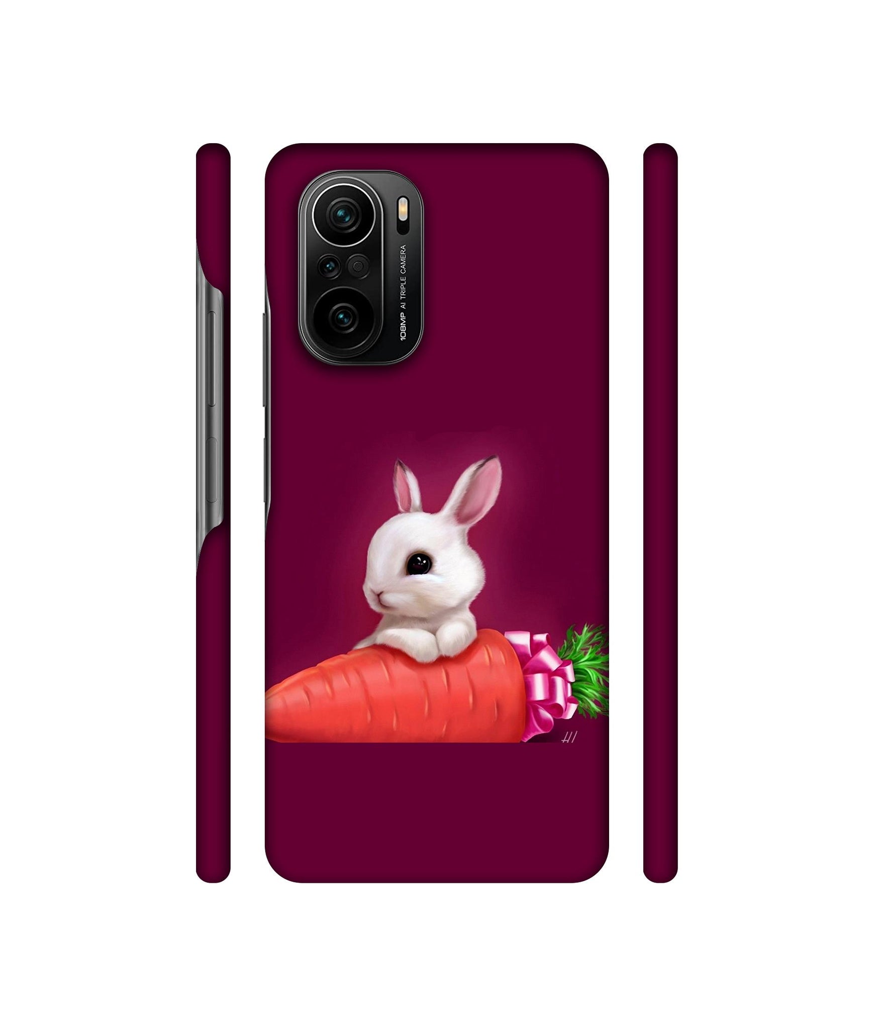 Bunny With Carrot Designer Hard Back Cover for Mi 11X / Mi 11X Pro / Mi Poco F3