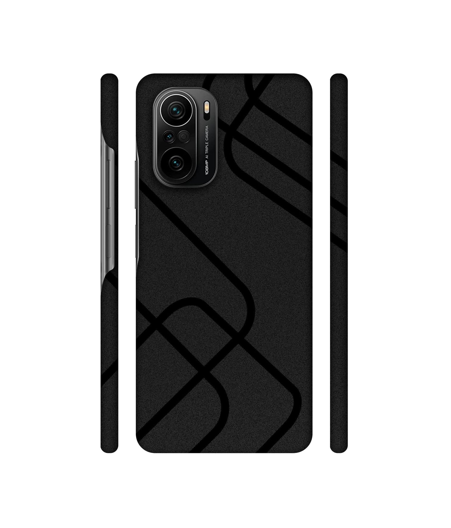 Zig-Zag Black Line Designer Hard Back Cover for Mi 11X / Mi 11X Pro / Mi Poco F3