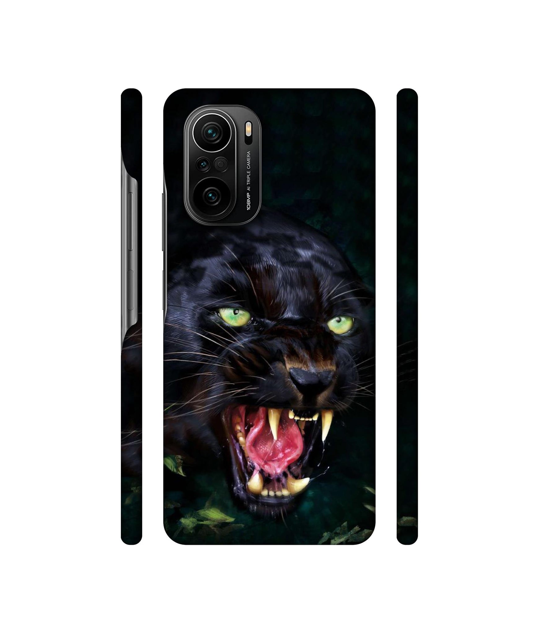 Angry Black Tiger Face Designer Hard Back Cover for Mi 11X / Mi 11X Pro / Mi Poco F3